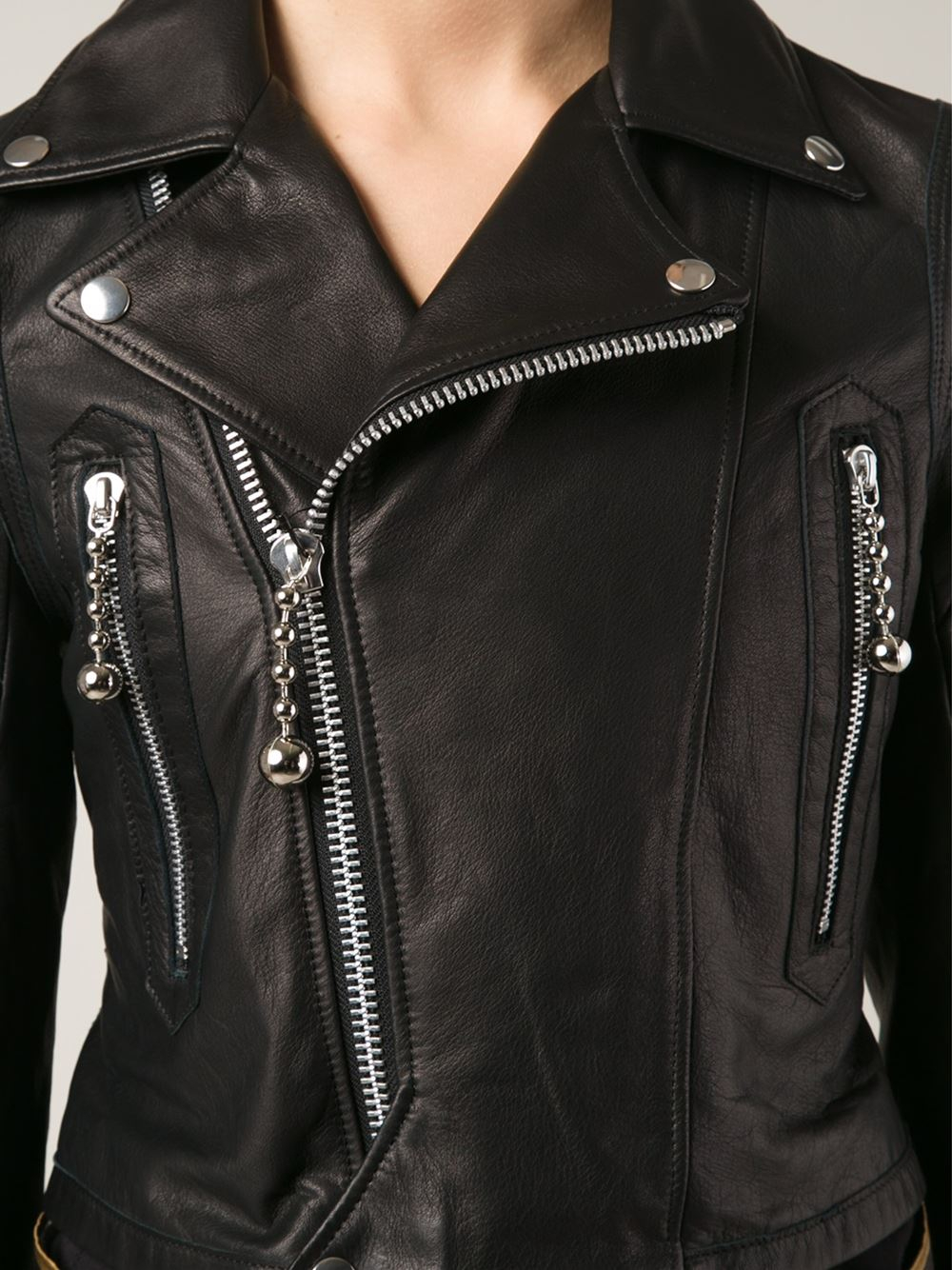 Undercover Cropped Biker Jacket in Black - Lyst (1000 x 1334 Pixel)