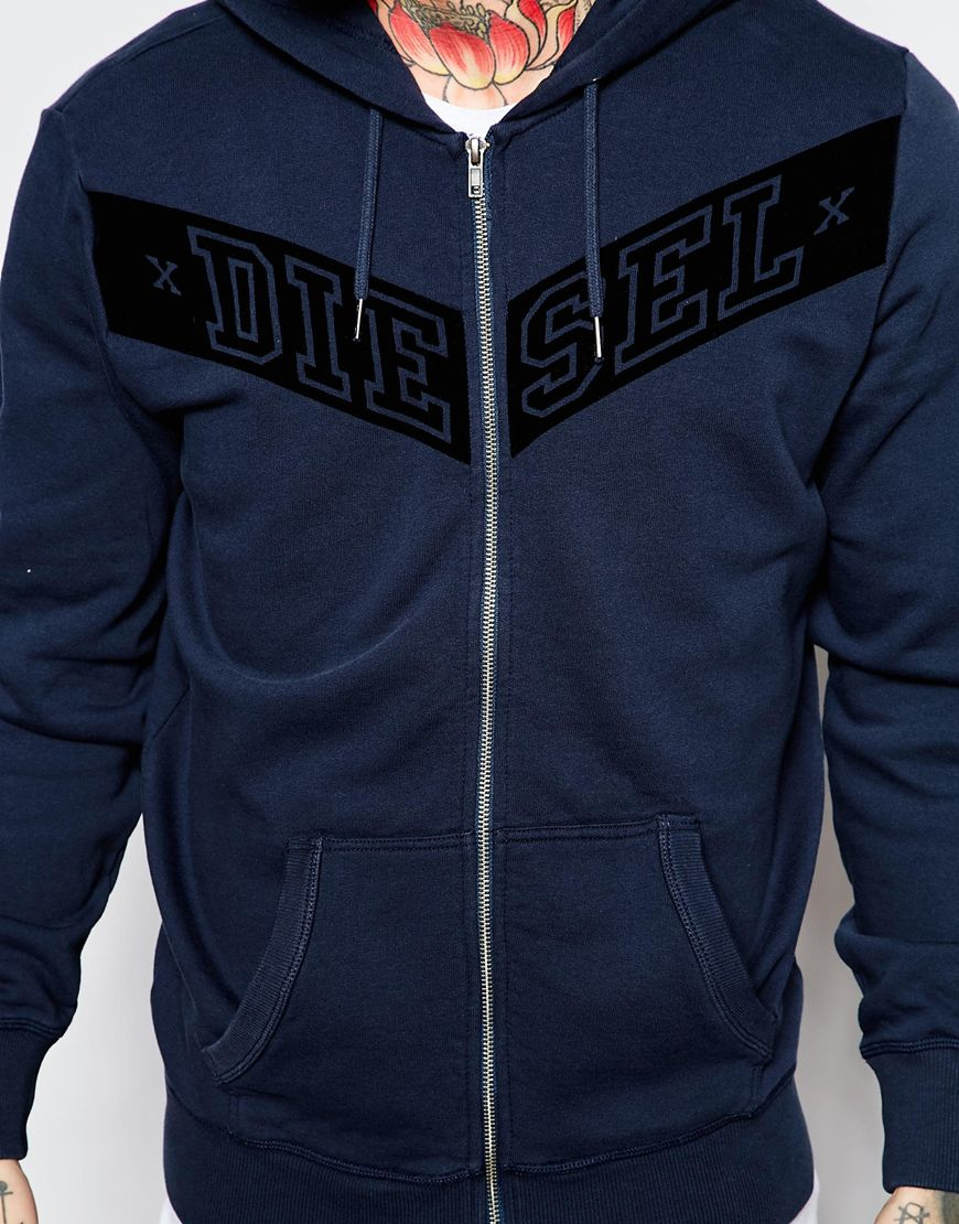 diesel blue hoodie