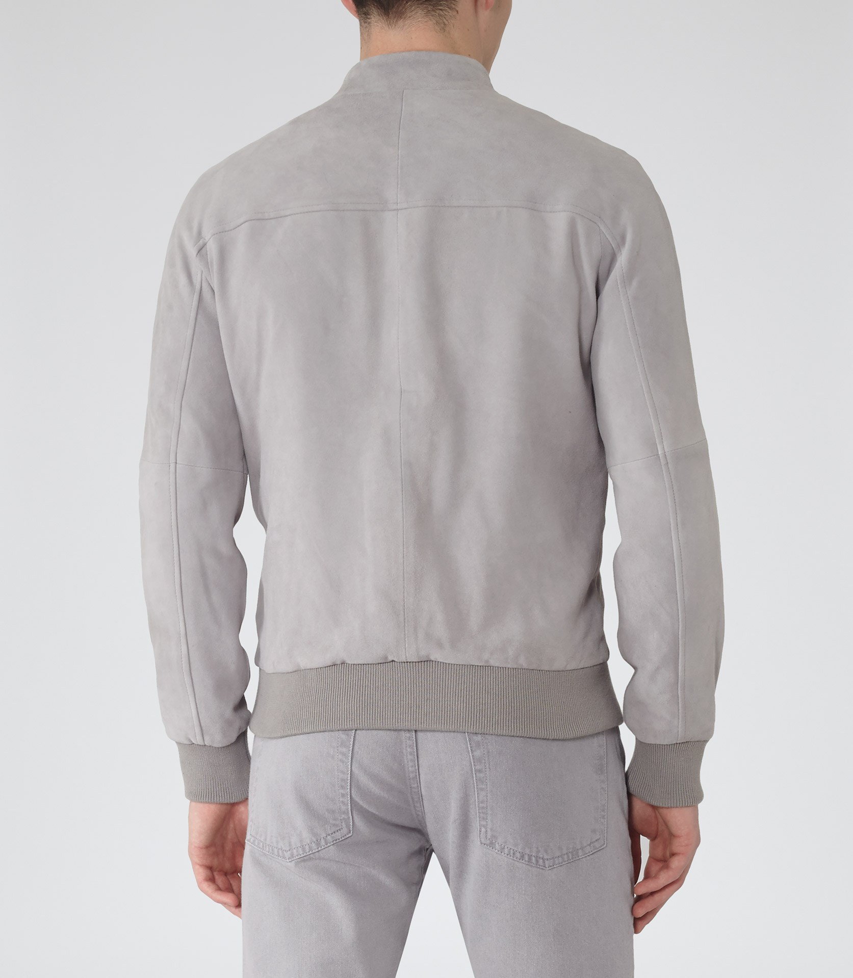 reiss suede bomber jacket