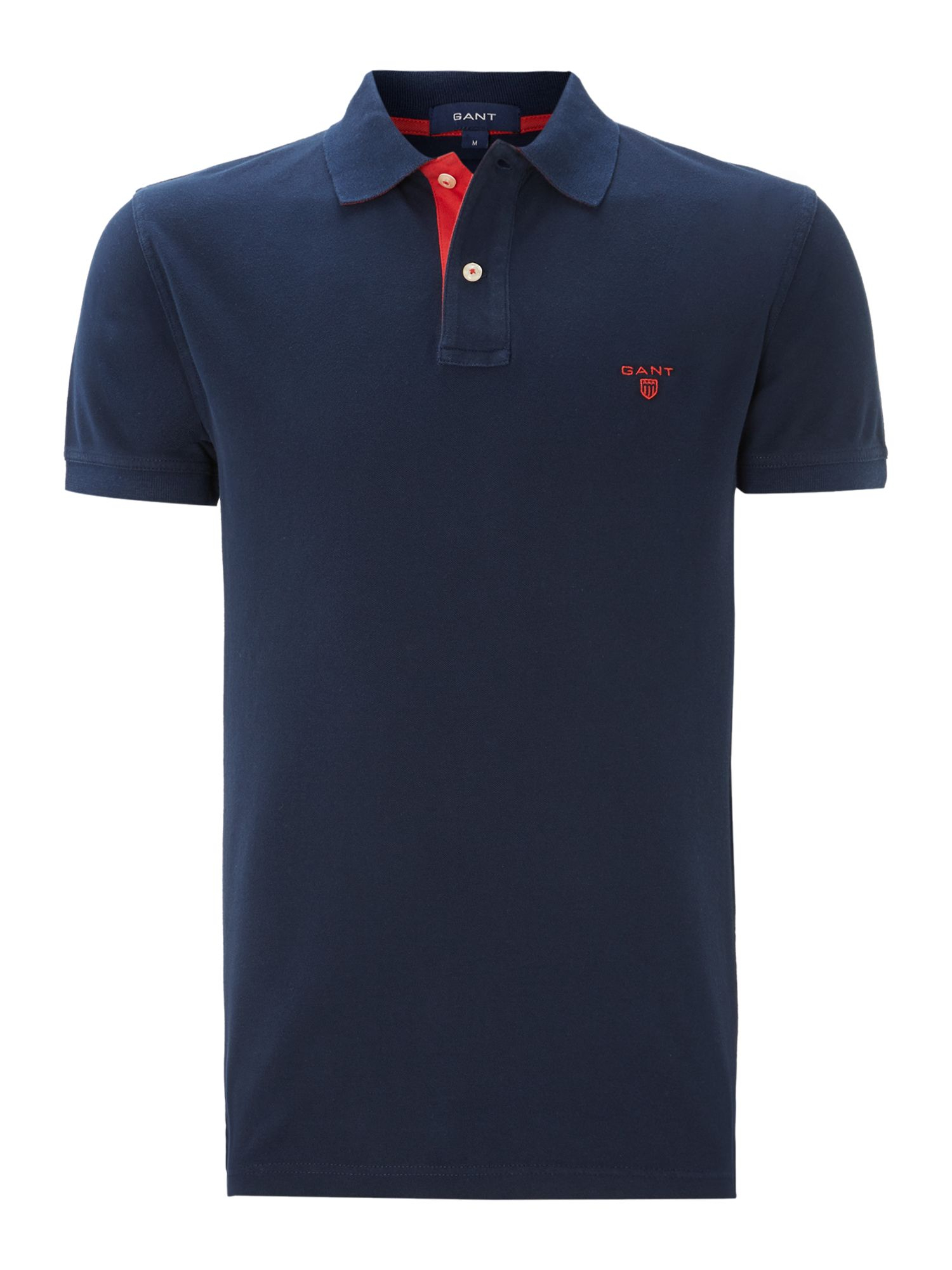 Gant Pique Short Sleeve Polo Shirt in Blue for Men (Royal Blue) Lyst