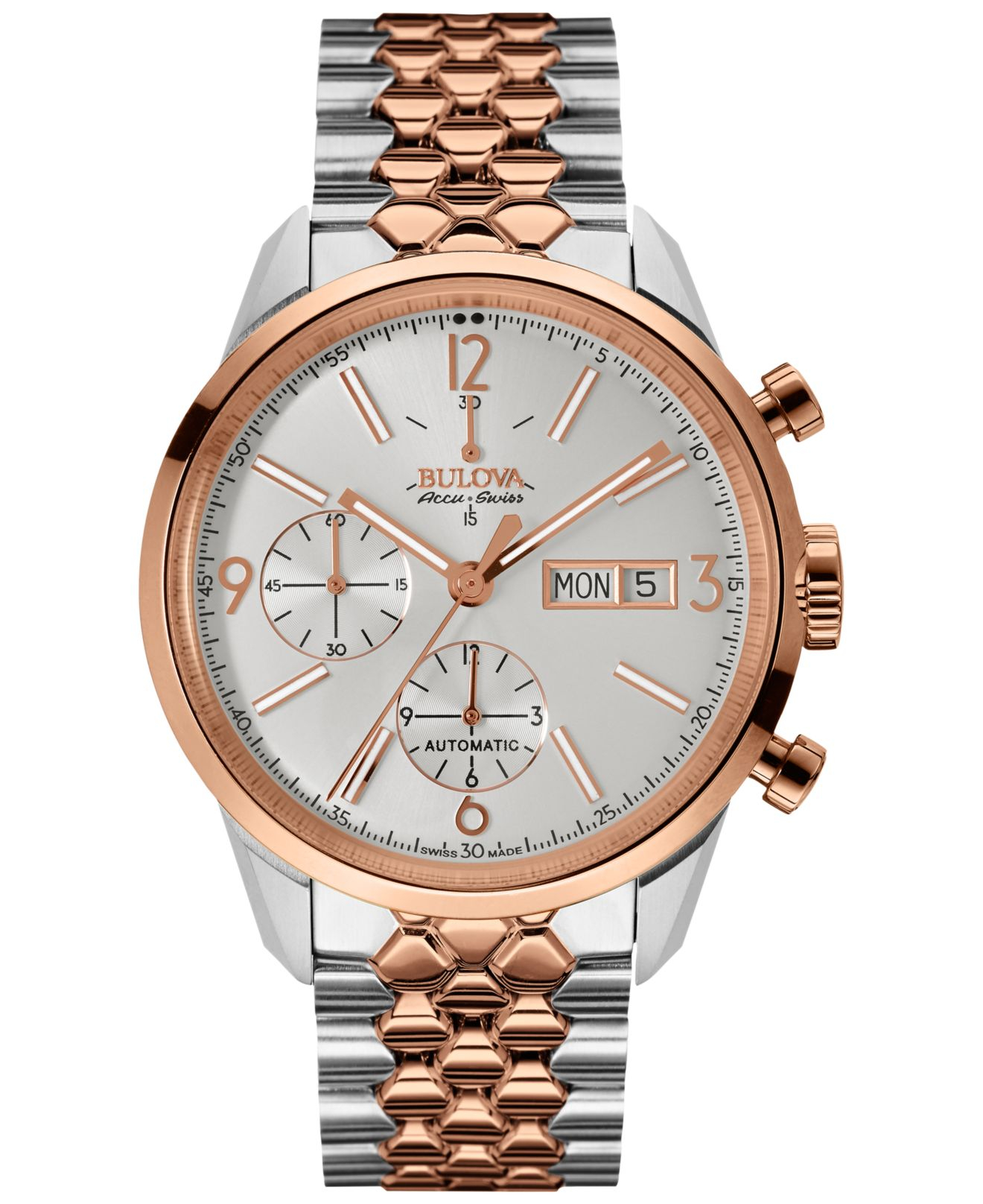 Lyst - Bulova Accuswiss Men's Automatic Chronograph Murren Two-tone