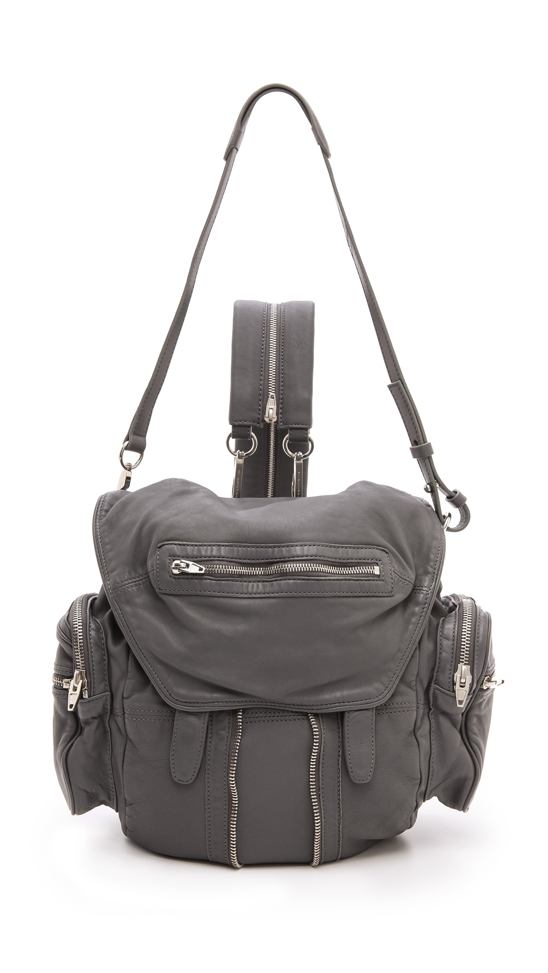 Alexander Wang Leather Marti Backpack in Grey (Gray) - Lyst