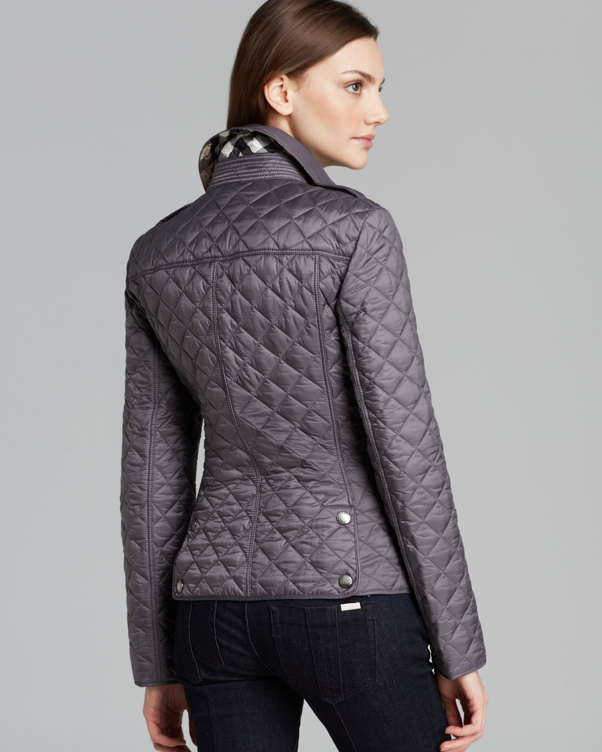 Burberry Brit Kencott Quilted Jacket in Gray - Lyst