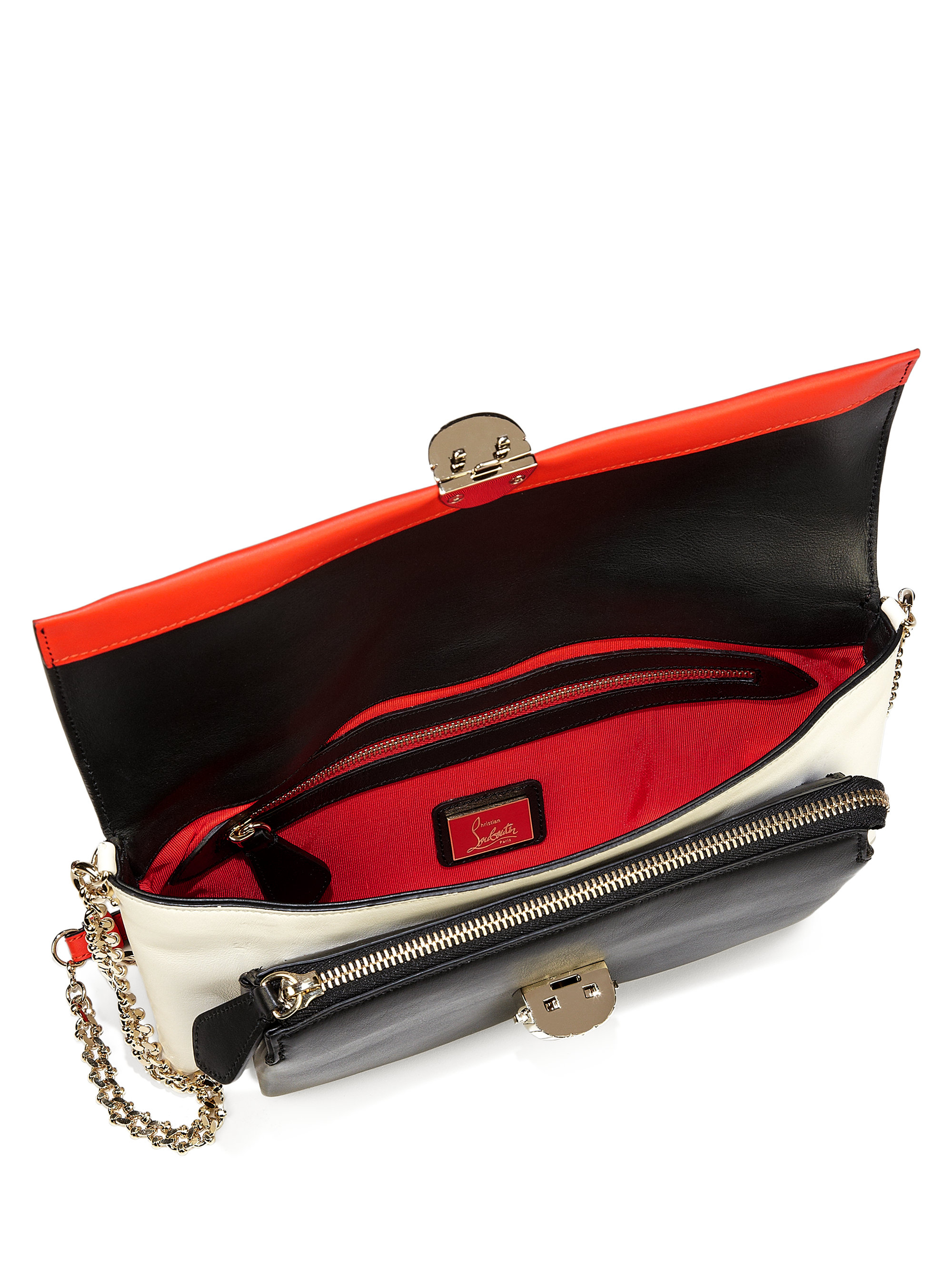Christian louboutin Khepira Tricolor Convertible Clutch in Red ...  