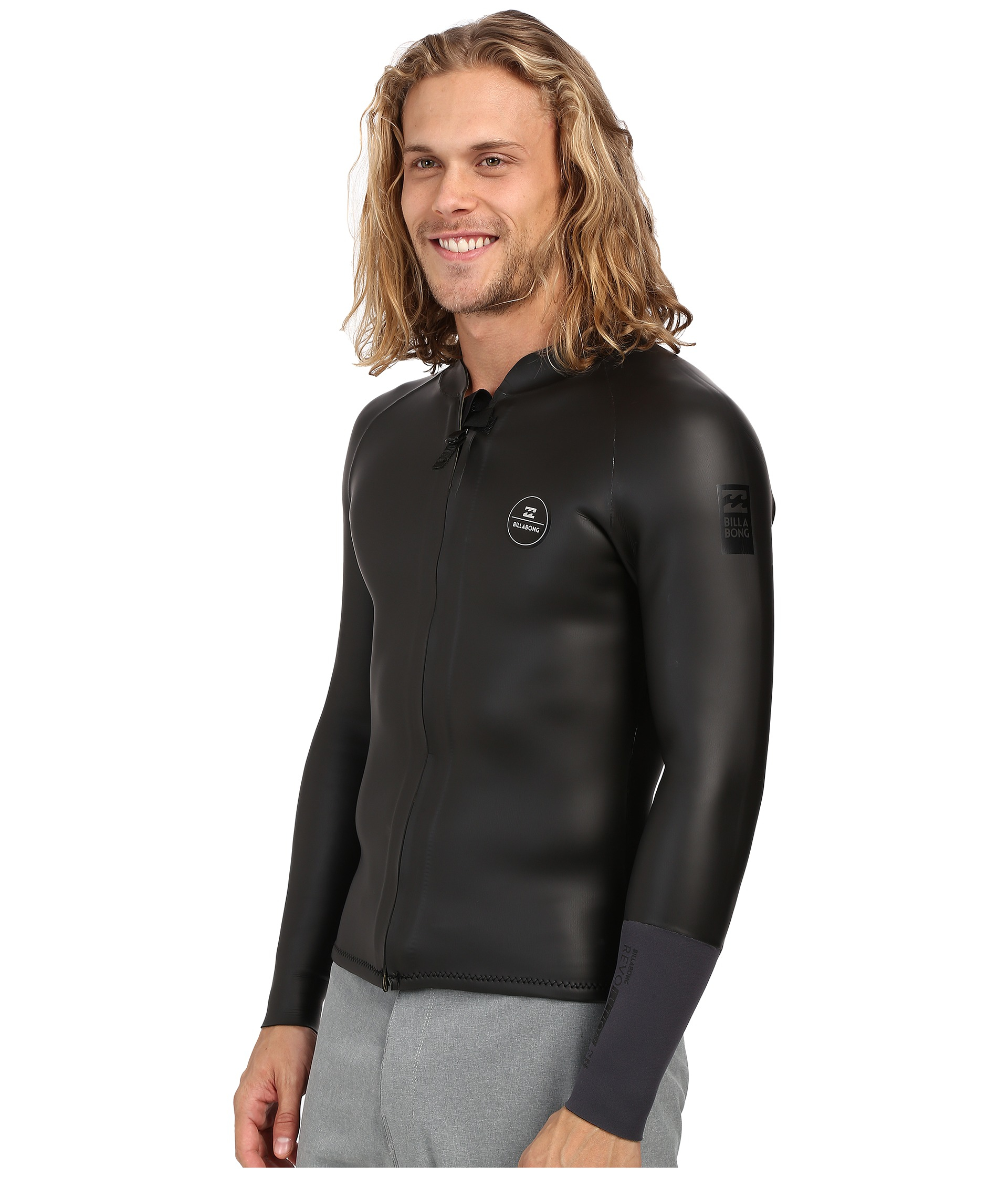 Billabong Neoprene 202 Reverse Front Zip Long Sleeve Surf Jacket in Black for Men Lyst