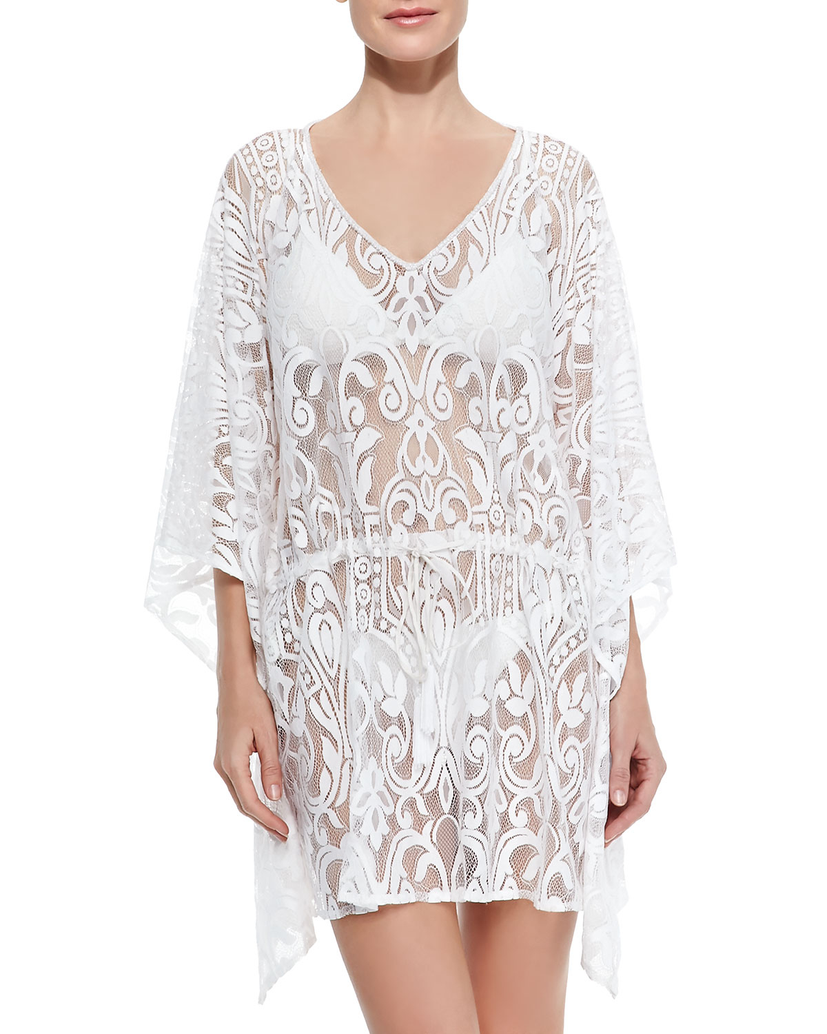Robe Caftan Boho Plage | Loose Brodée Florale | Cover-Up Bikini | YOUKD