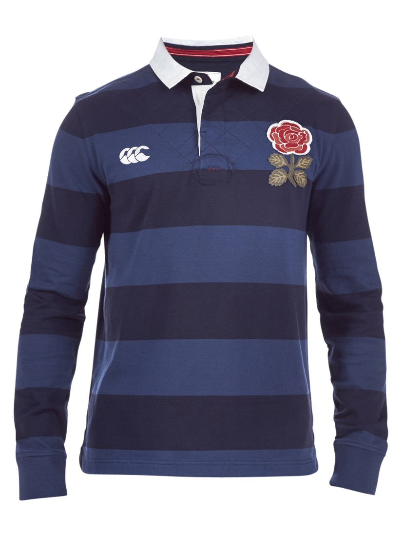 Canterbury Denim England Long Sleeve Rugby Shirt in Blue for Men - Lyst