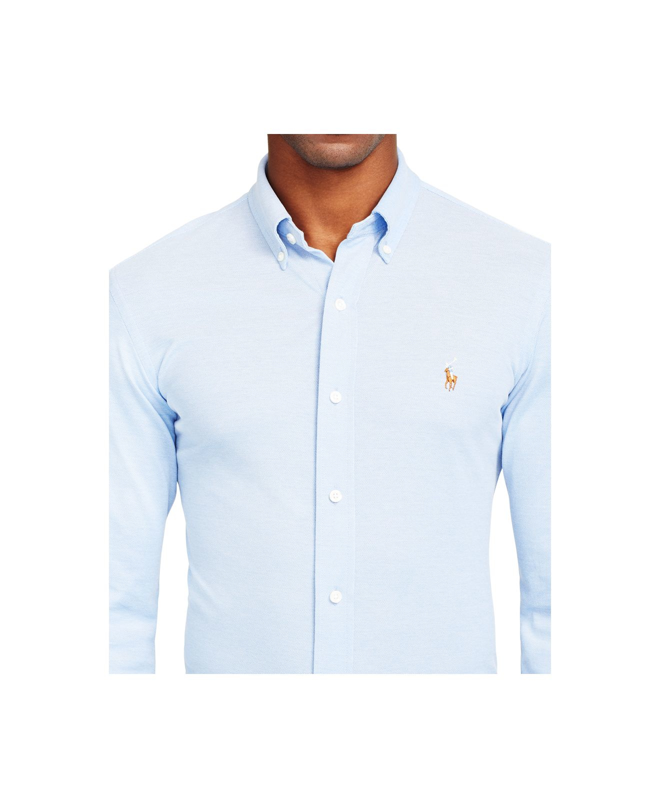 ralph lauren slim fit knit oxford shirt