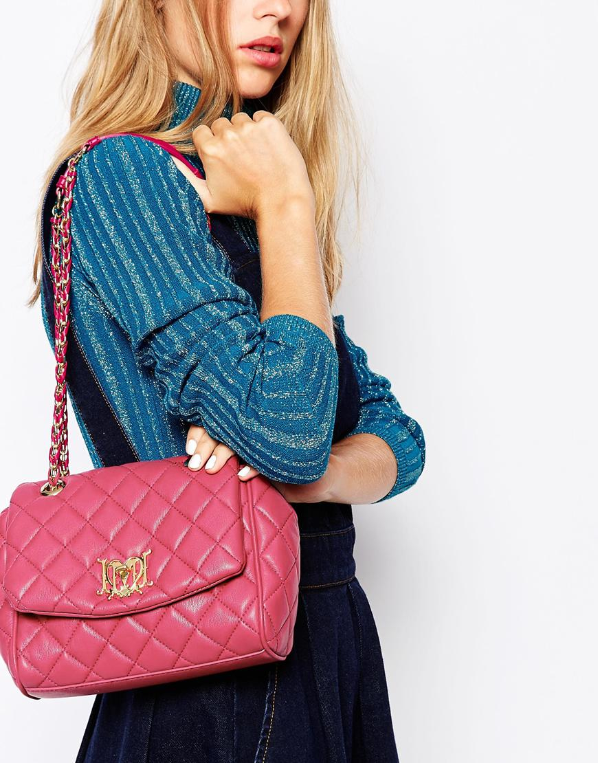 pink chain bag