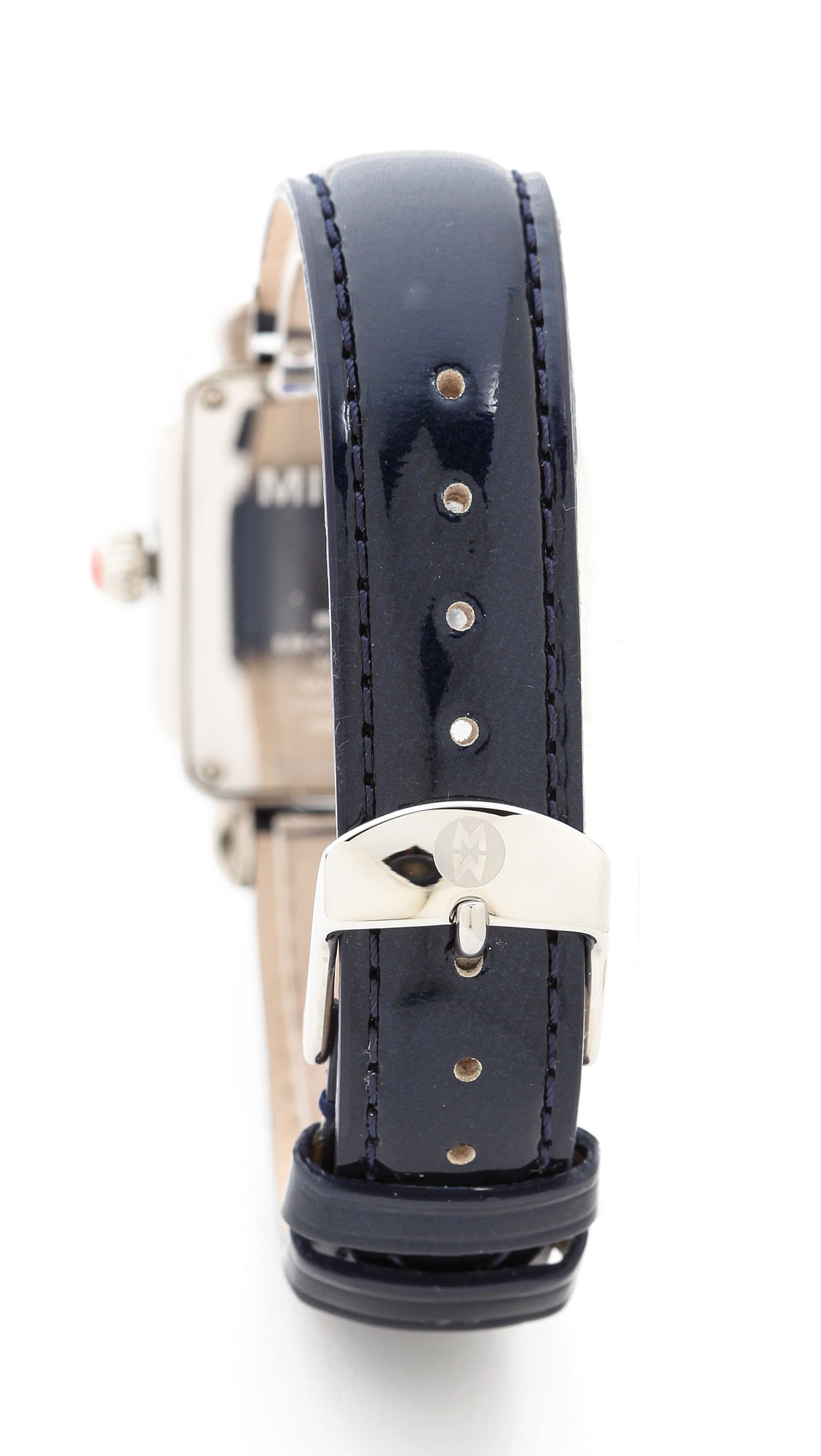 Michele 16Mm Patent Leather Watch Strap - Navy in Blue | Lyst