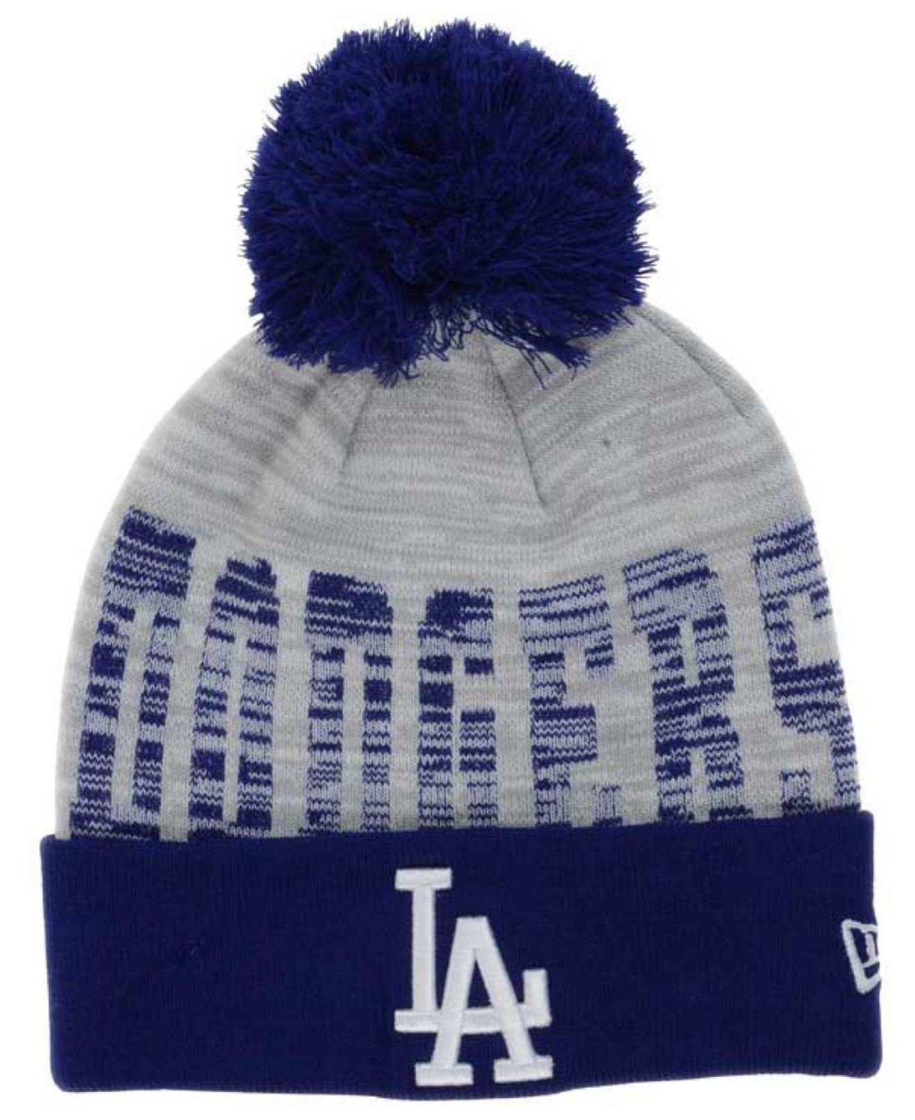 KTZ Los Angeles Dodgers Word Fuzz Knit Hat in Blue for Men ...