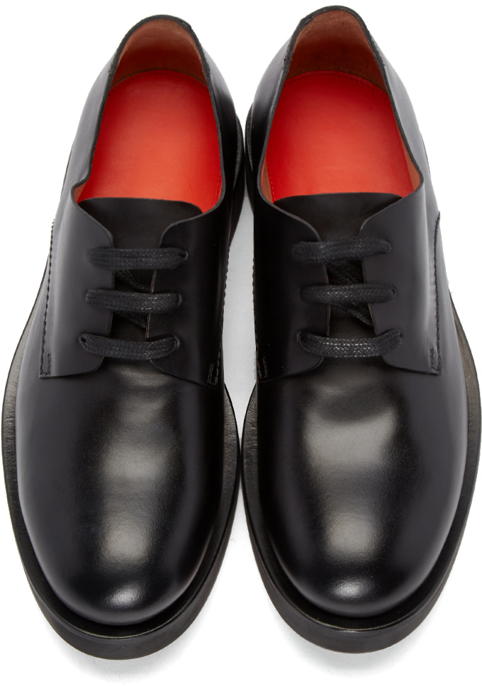 Paul smith Black Leather Thick Sole Derbys in Black for Men Lyst