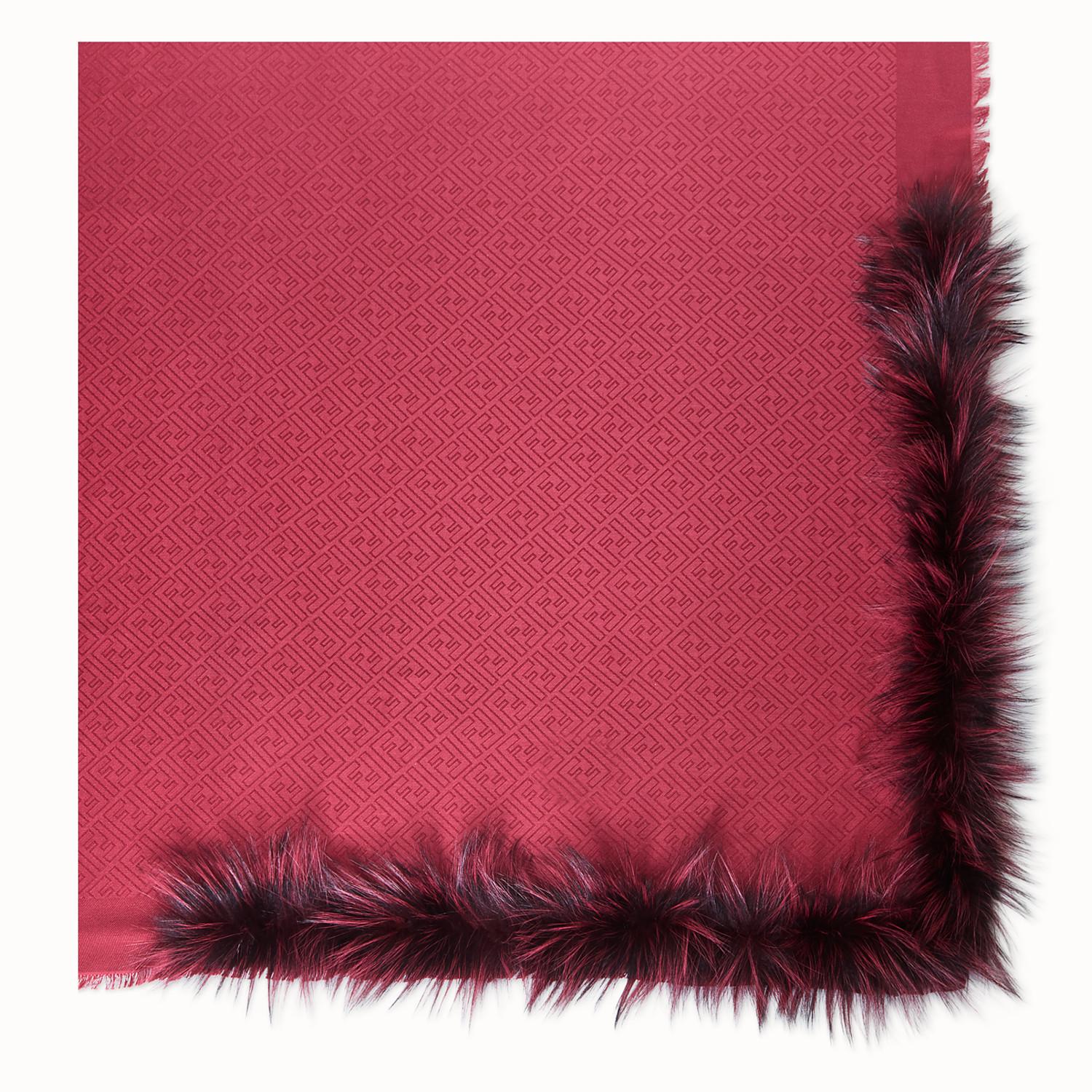 fendi shawl with fur pink