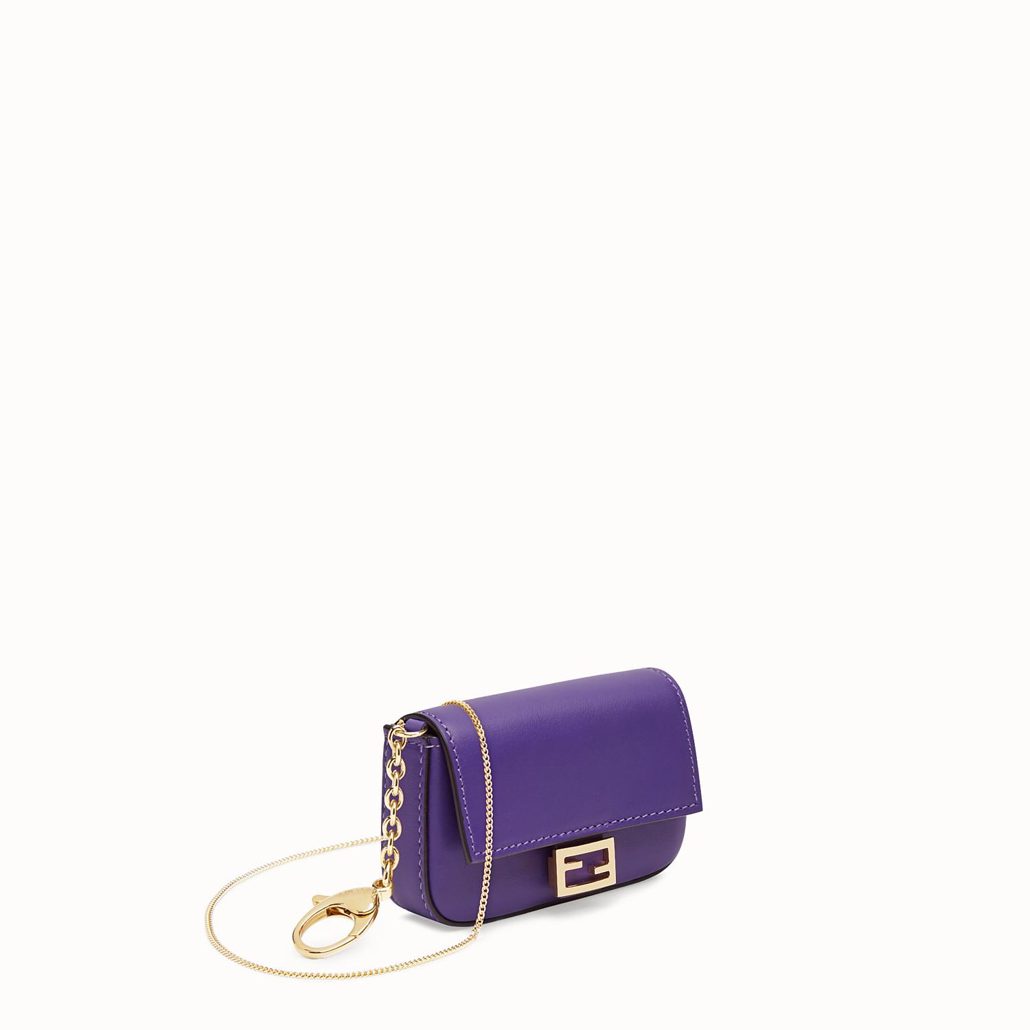 Fendi Leather Nano Baguette Charm in Purple - Lyst