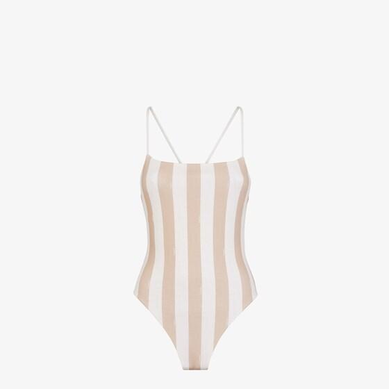 ワンピース水着 Fendi One-Shoulder Swimming Costume With Coral Fendi One-shoulder Swimming Costume With Coral In White
