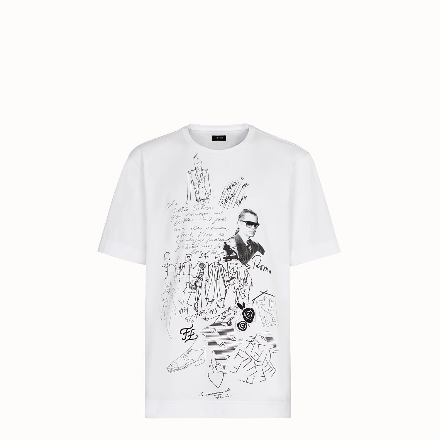 Fendi T-shirt in White for Men - Lyst