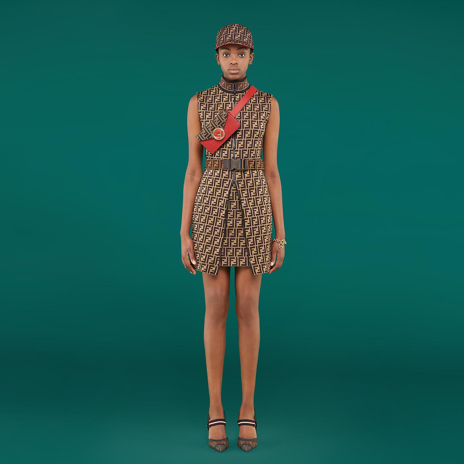 スカート Fendi Micro Ff Skirt Skirt Silk Pink | Fendi