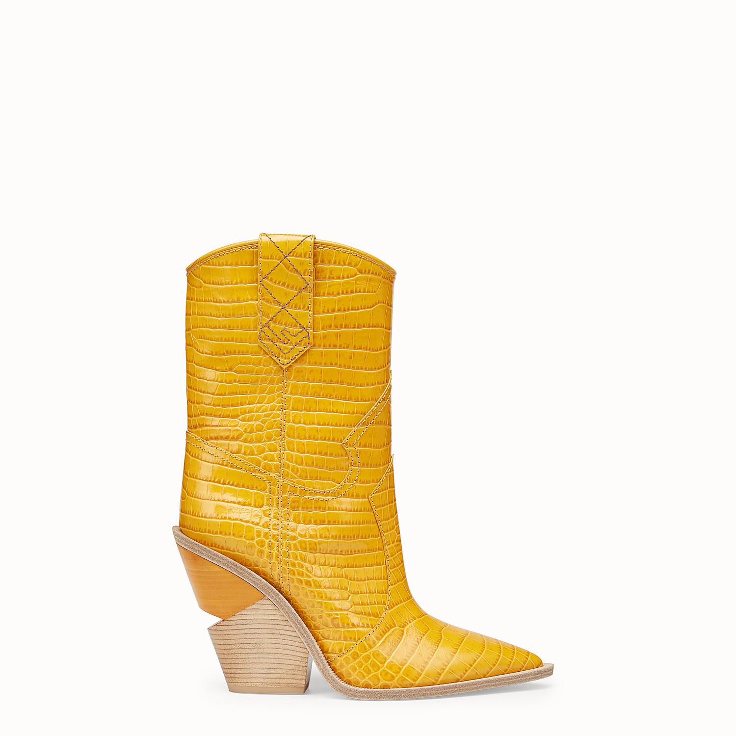 fendi yellow boots