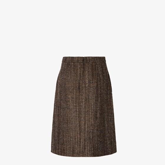 スカート Fendi Skirt In Brown Ff Silk Twill Skirt Silk Brown | Fendi