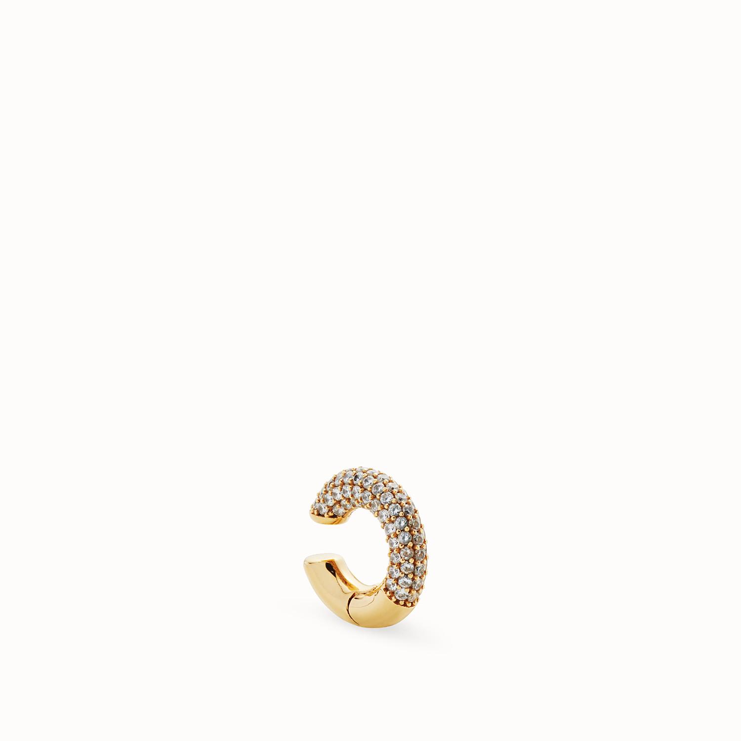 Fendi Small Cubic Zirconia Ear Cuff in Soft Gold/ Crystal (Metallic) Lyst