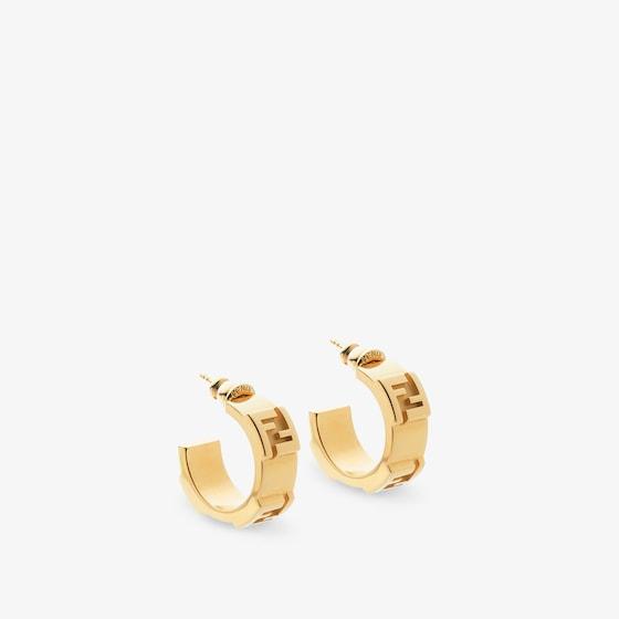 FENDI earring フェンディピアス エフイズ 片耳のみ ゴールド系 エフ イズ フェンディ ピアス ゴールドカラー仕上げ ゴールド