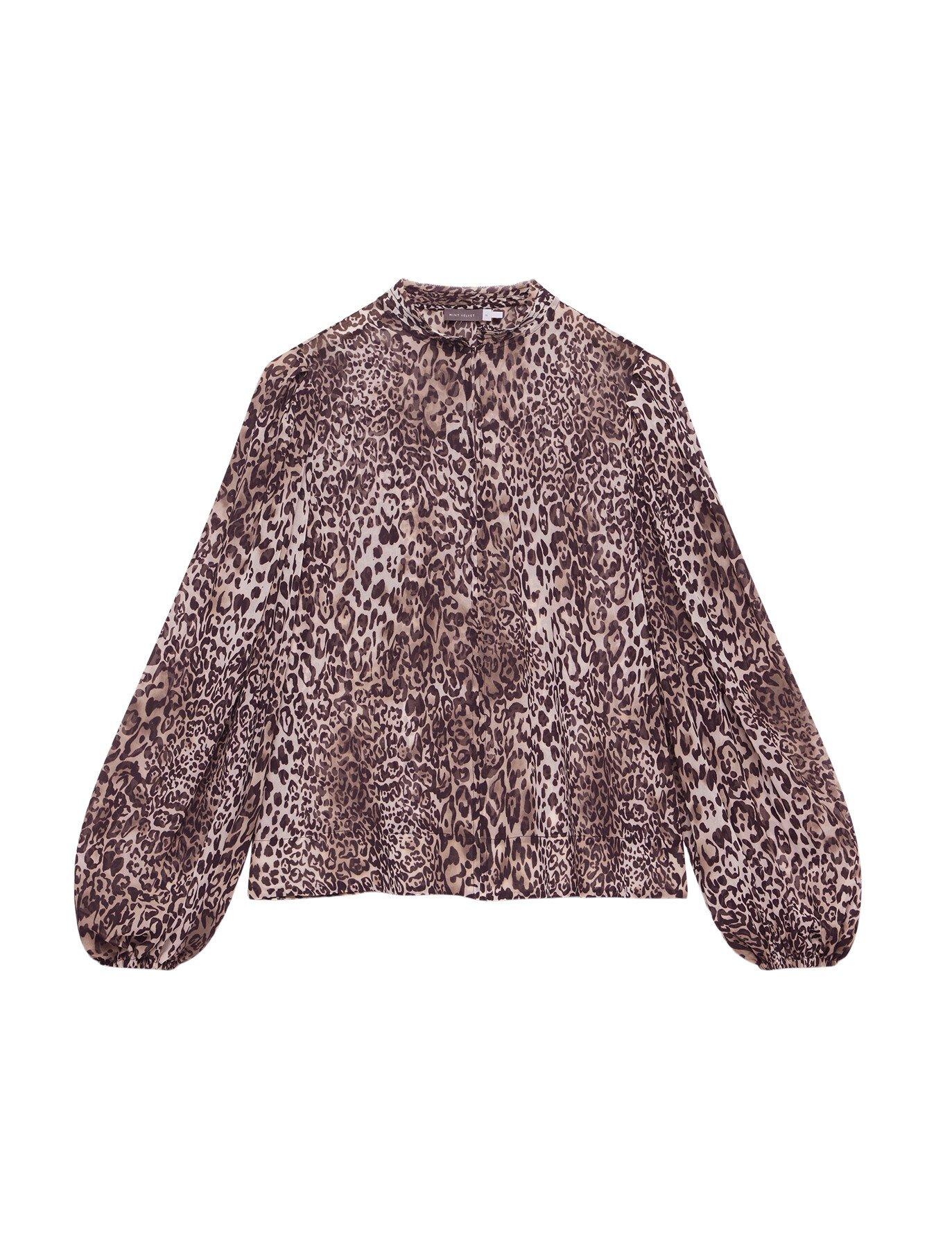 mint velvet animal print top