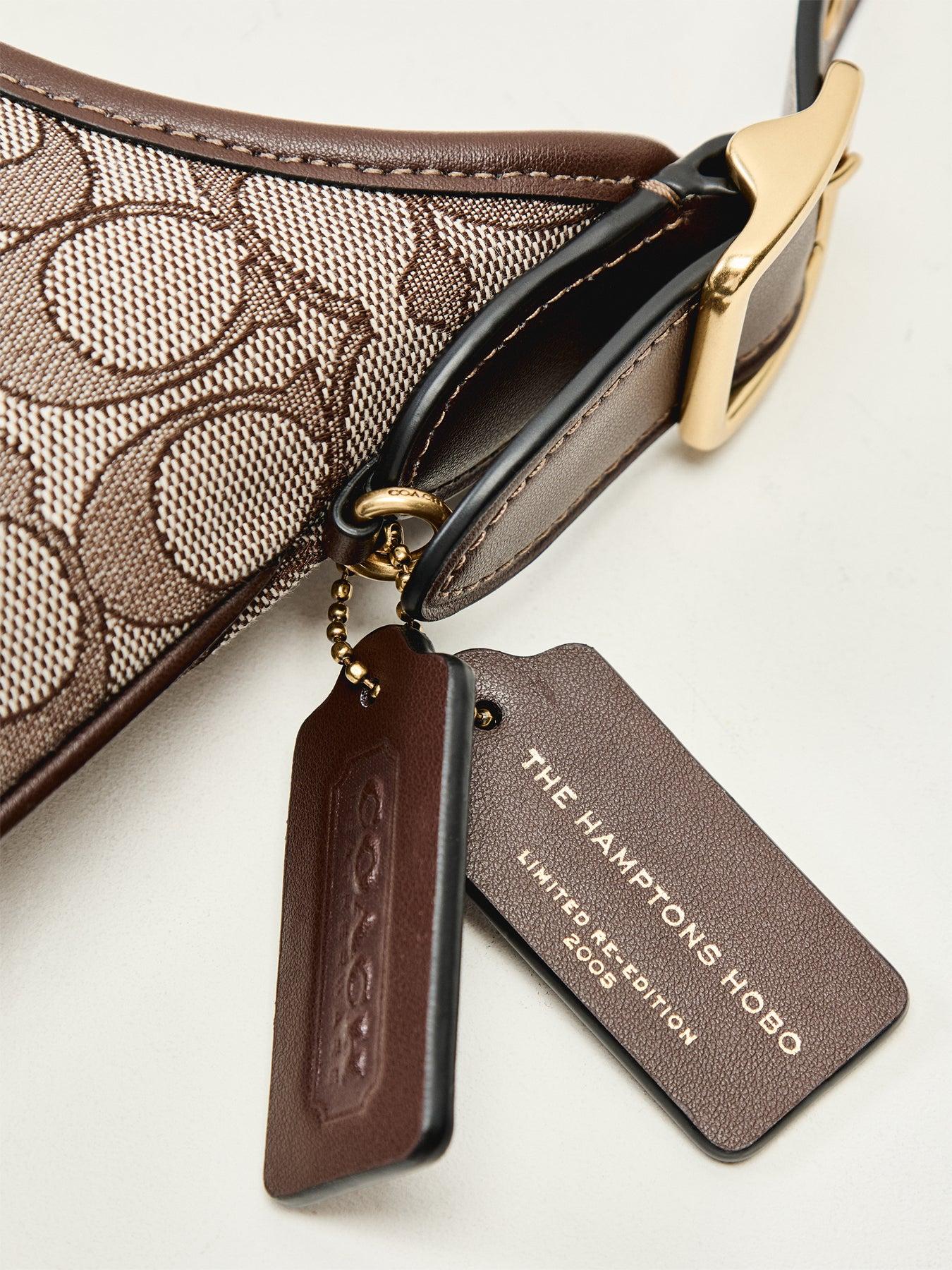 COACH The Originals Signature Jacquard Hamptons Hobo Maple Bag in