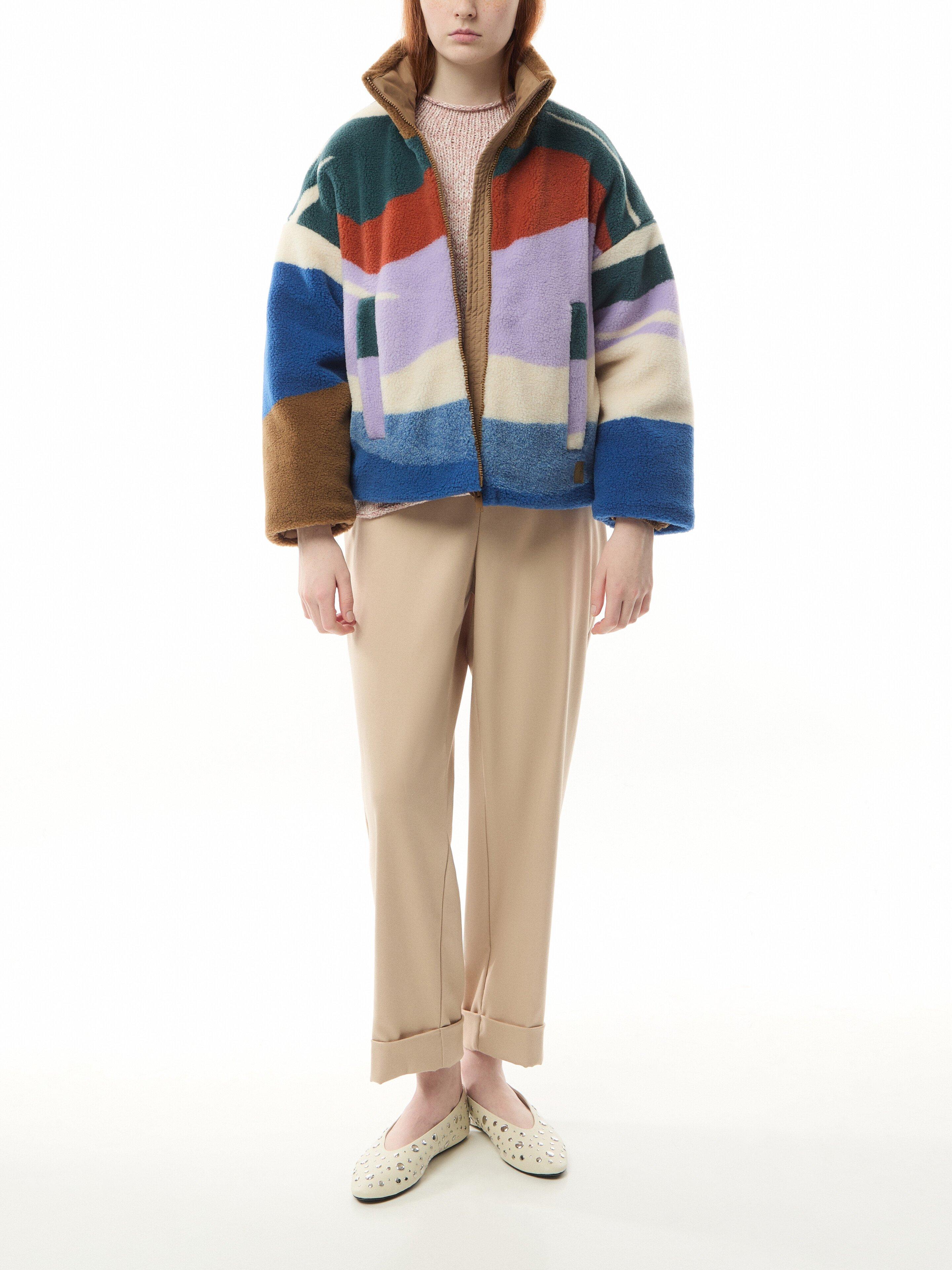 Weekend by Maxmara Women's Angolo Fleece Jacket in Blue