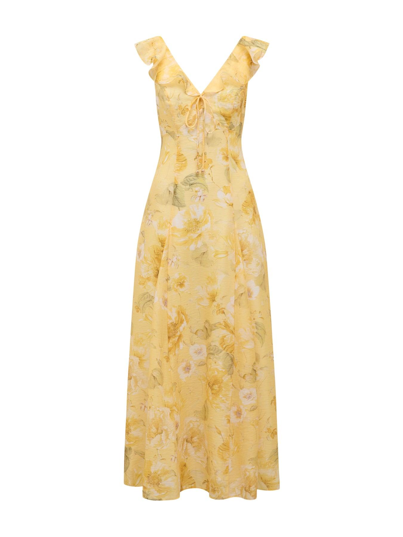 Adella Ruffle Midi Coast Adella Full Midi Dress Forever New Lenny