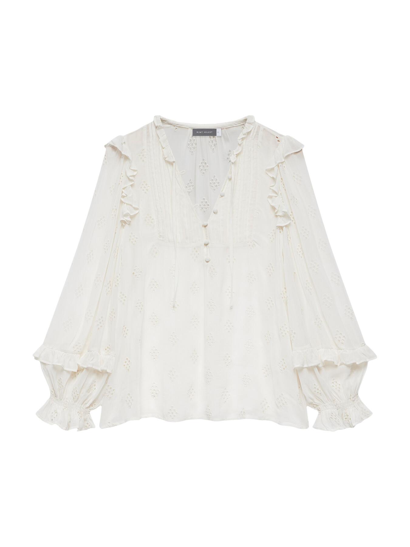 mint velvet white blouse