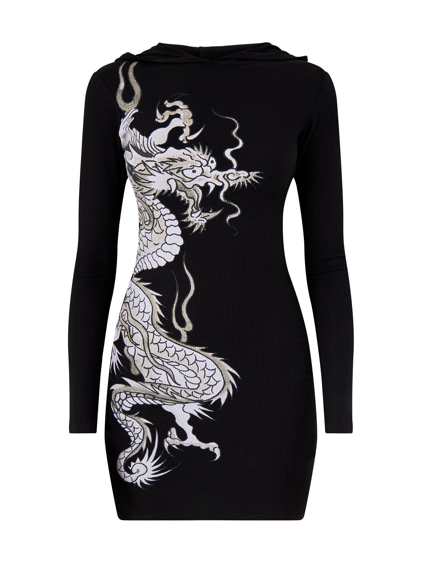 Ed Hardy Dragon Hoodie Dress in Black | Lyst UK Ed Hardy Dragon Hoodie Dress in Black | Lyst UK