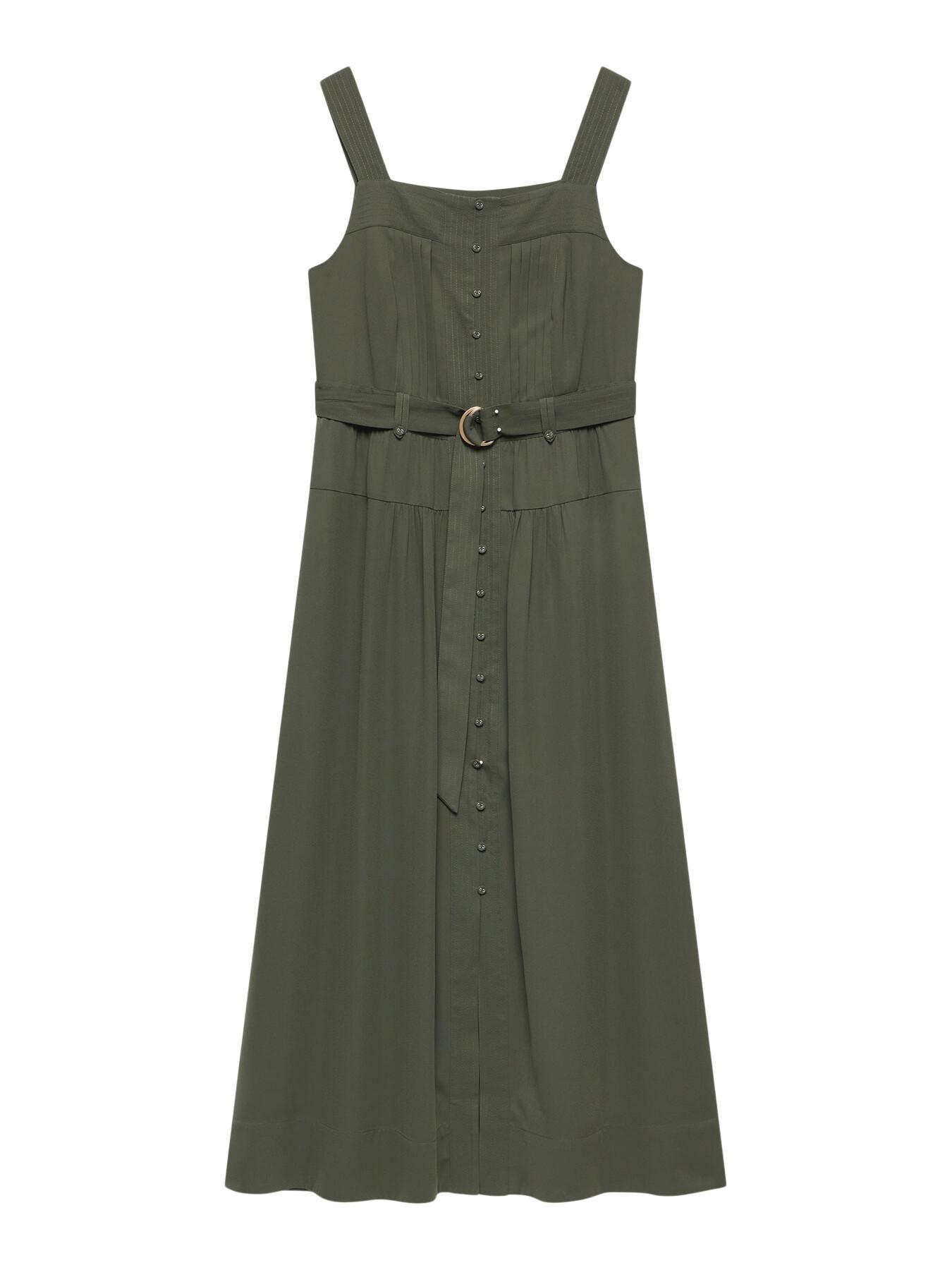 Mint Velvet Women's Khaki Pinafore Midi Dress in Green | Lyst UK