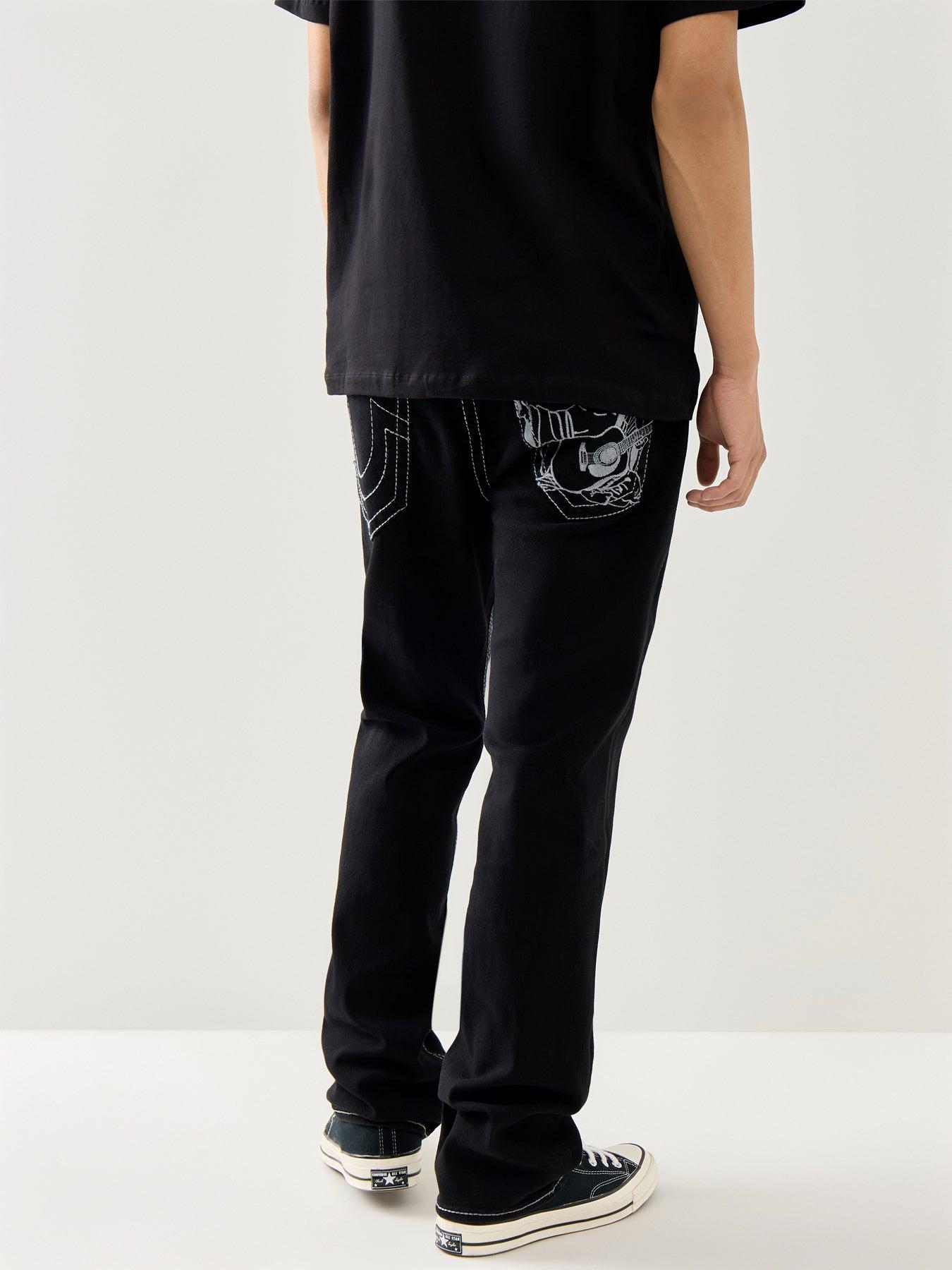 TRUE RELIGION Ricky Big T Nf Buddha Embro Jeans in Black for Men