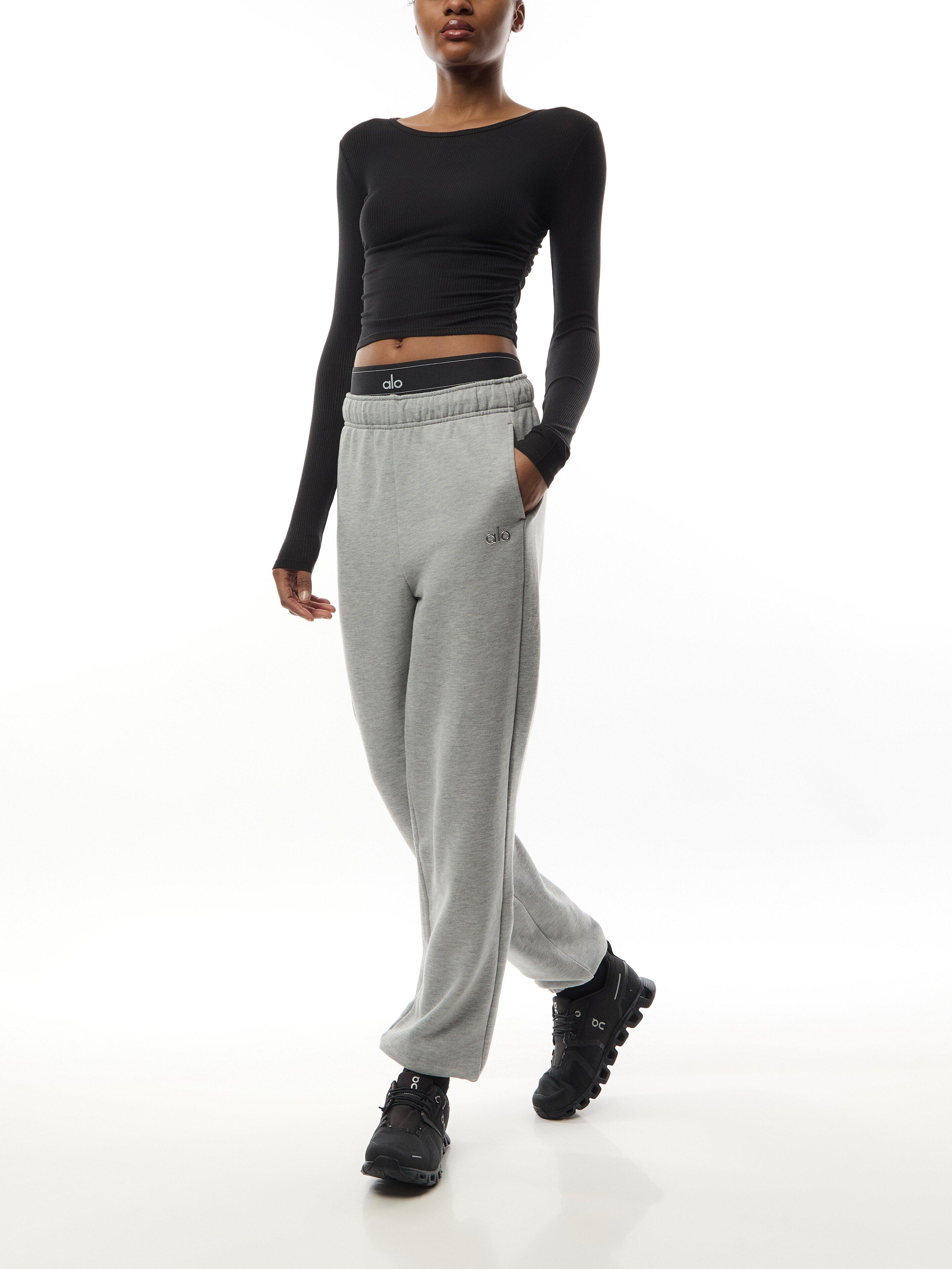 Alo Yoga Gather Long Sleeve Top in Black | Lyst UK