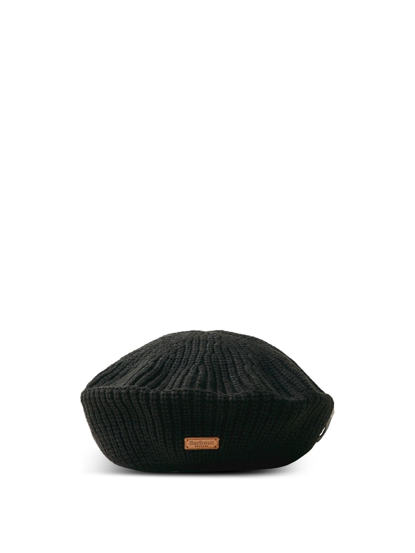 Barbour Beldon Beret Beanie in Black Lyst UK