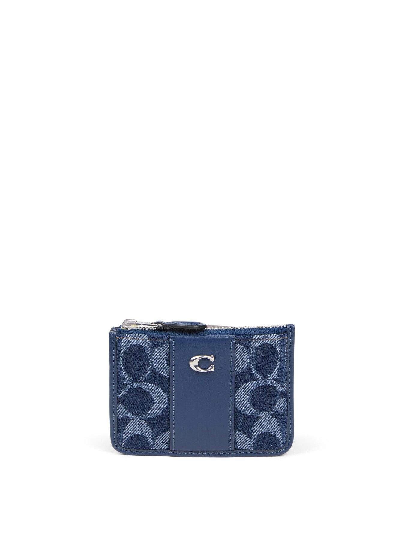 COACH Essential Mini Id Card Case In Signature Denim in Blue | Lyst UK