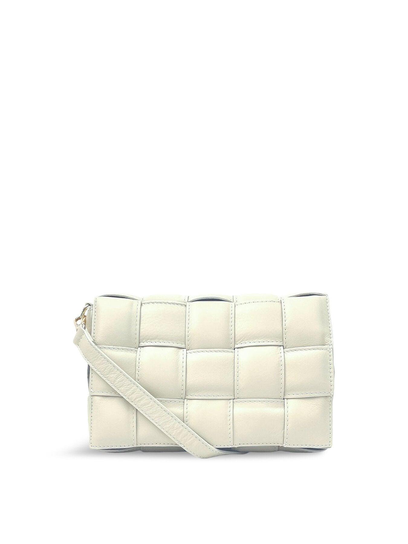 Apatchy London Padded Woven Crossbody Bag in Natural Lyst UK