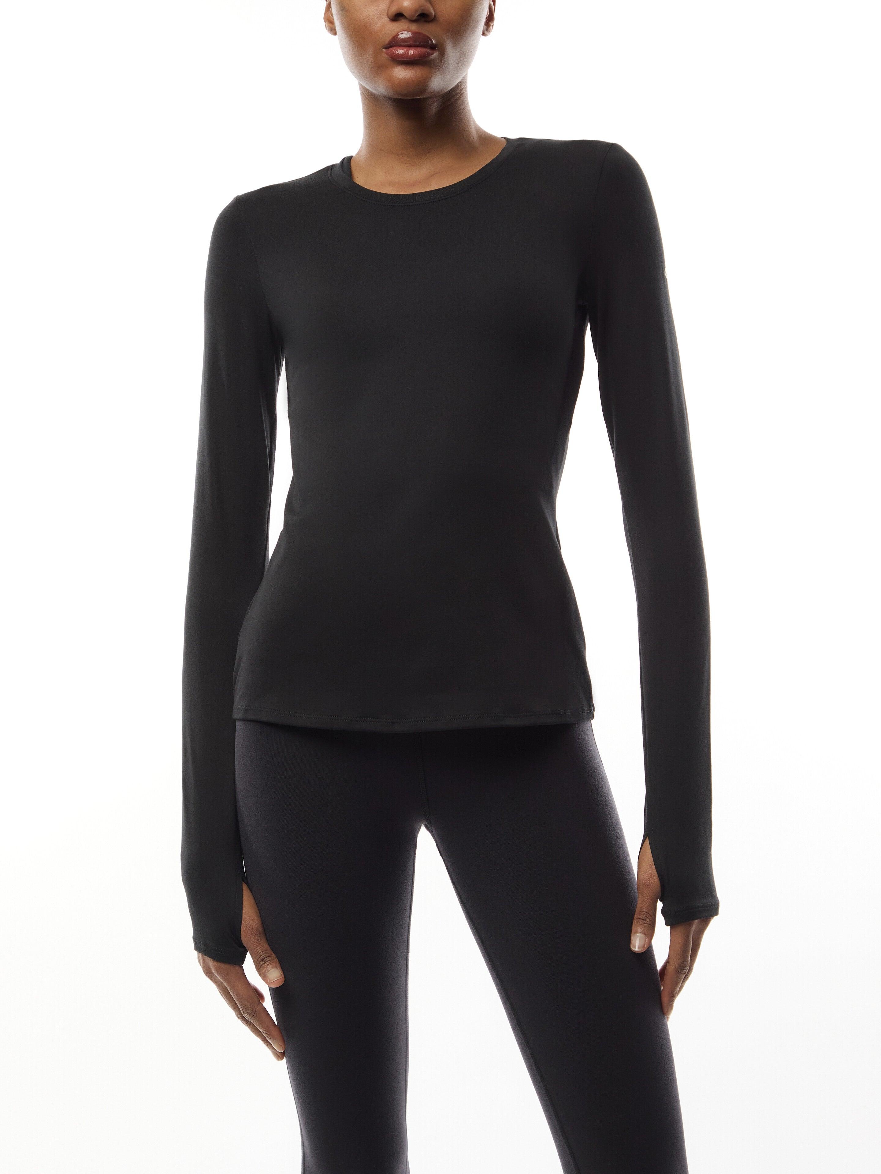 Alo Yoga Alosoft Finesse Long Sleeve Top in Black | Lyst UK
