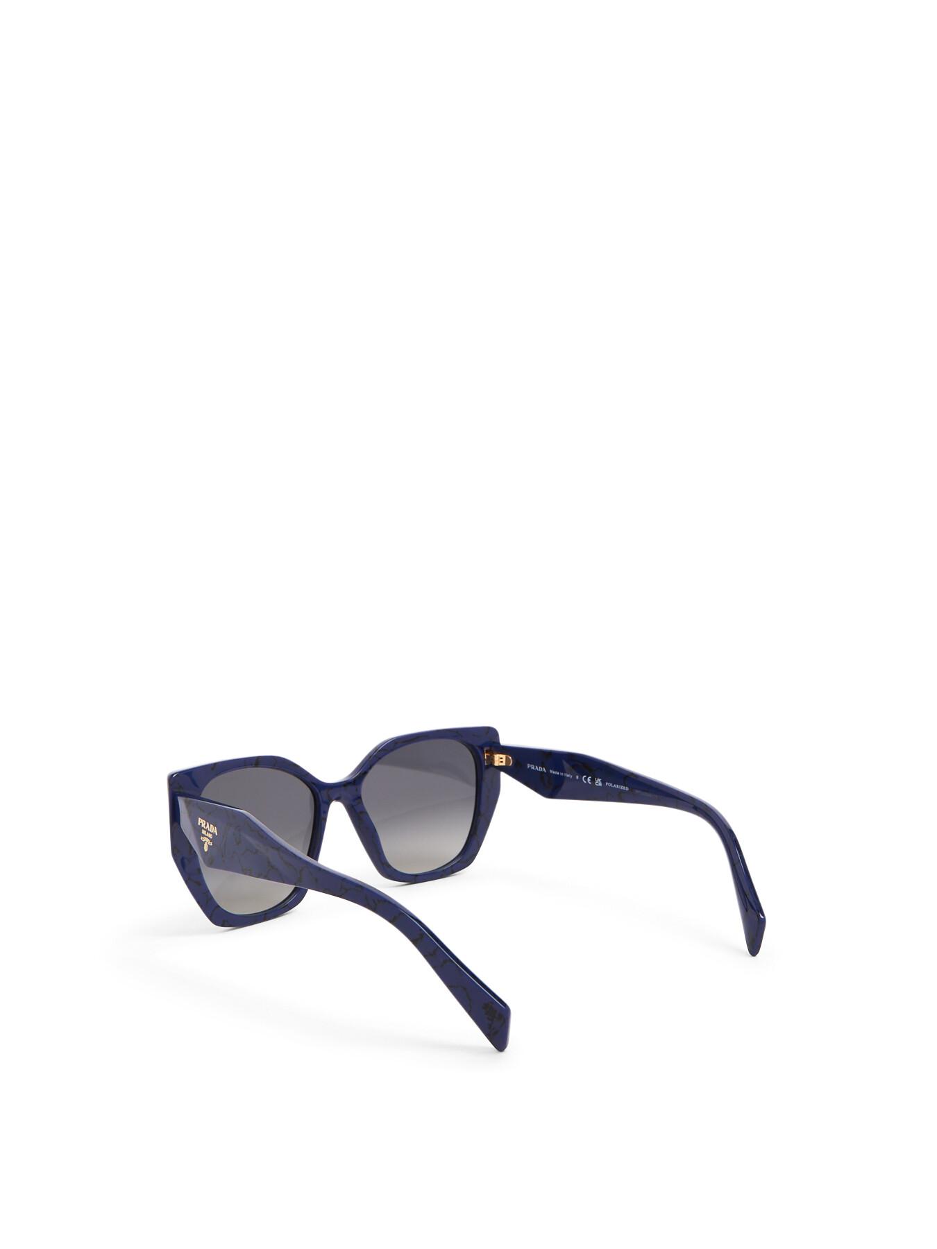 Prada Women's Hexagonal Acetate Polarised Sunglasses in Blue | Lyst UK