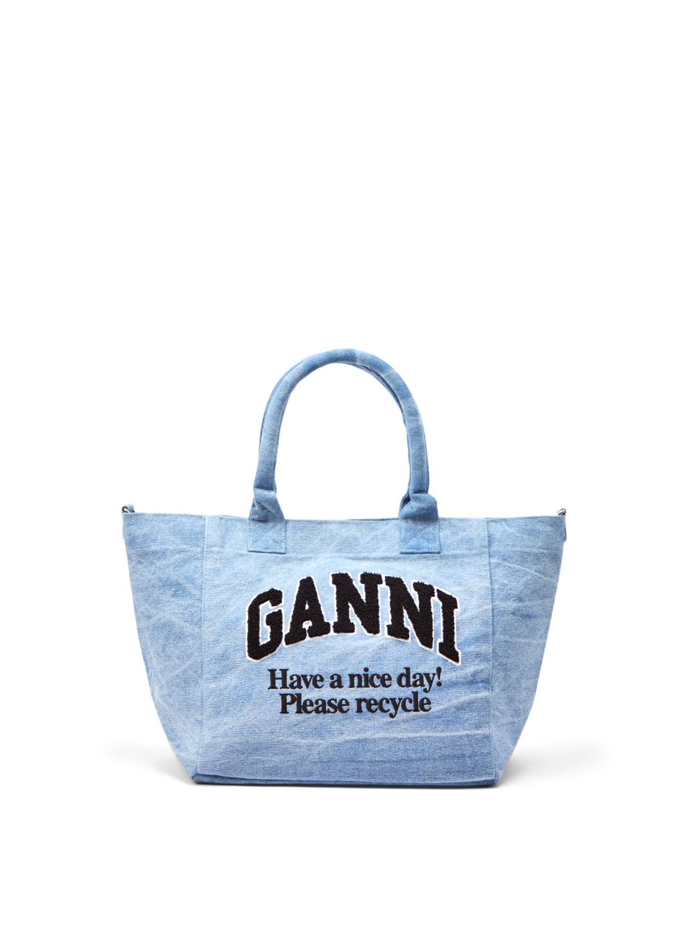 Ganni Women's Small Easy Shopper Washed in Blue | Lyst UK