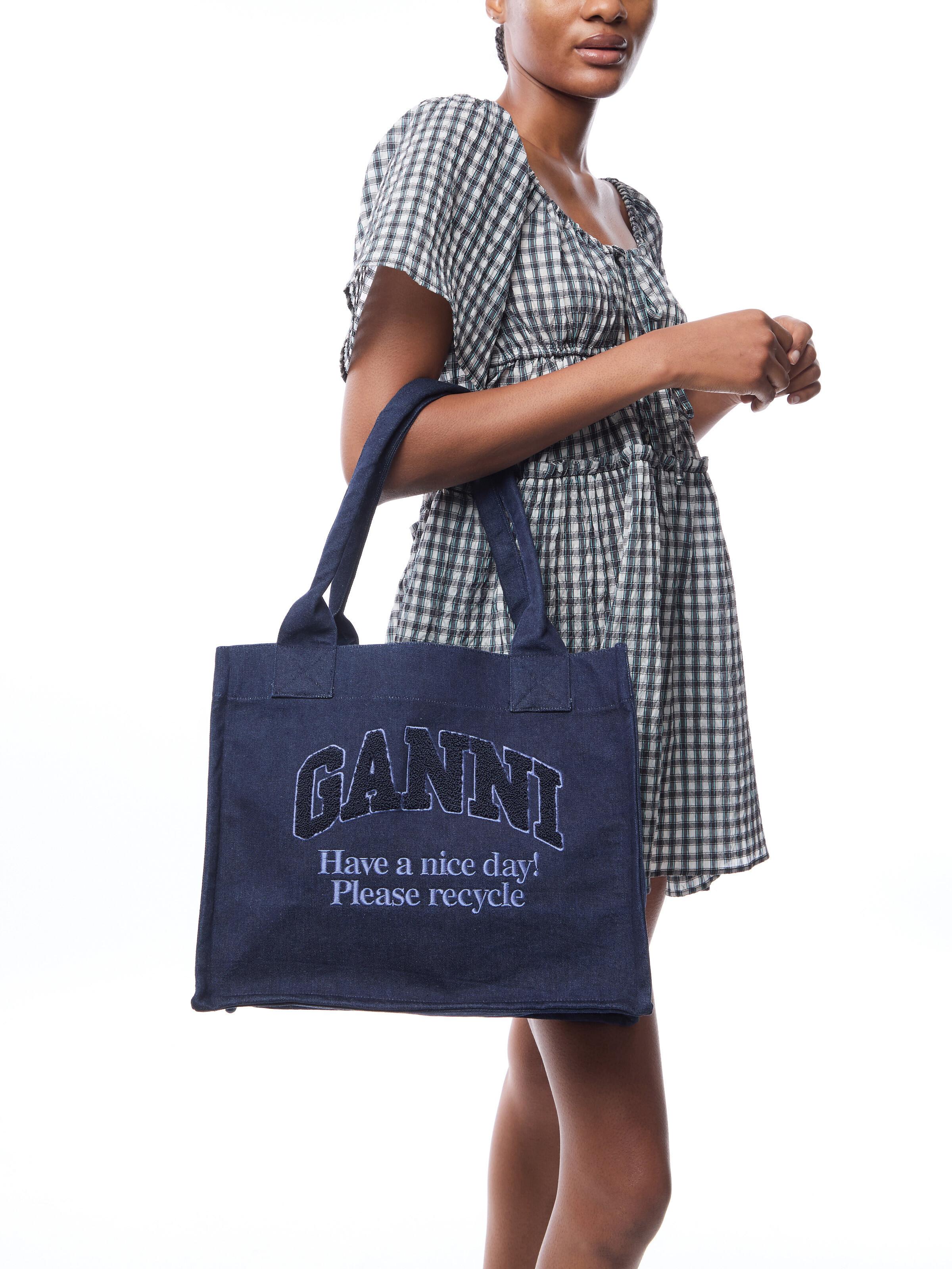 国内発送☆GANNI☆Large Easy Shopper Denim/DENIM Ganni Large Easy Shopper Denim Tote Bag | Saks Fifth Avenue