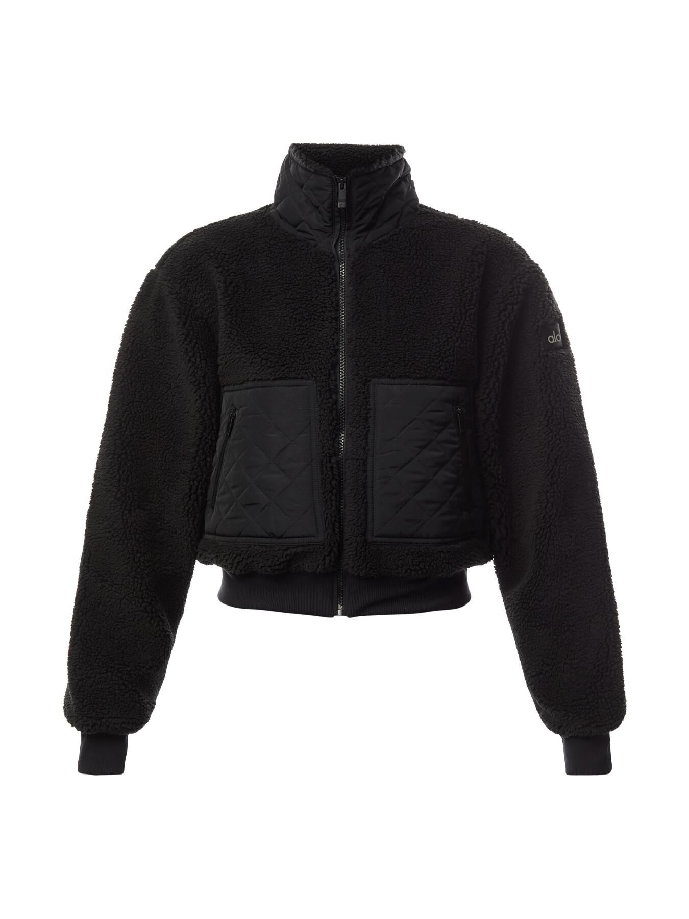 Alo Yoga Sherpa Edge Bomber in Black | Lyst UK