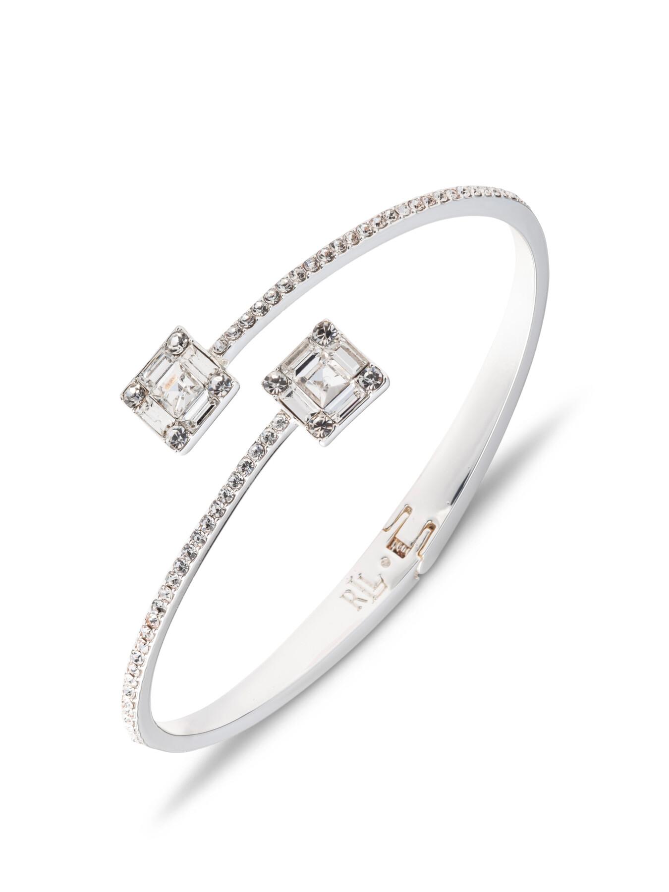 Ralph Lauren Women's Bypass Baguette Cuff Bangle in White | Lyst UK