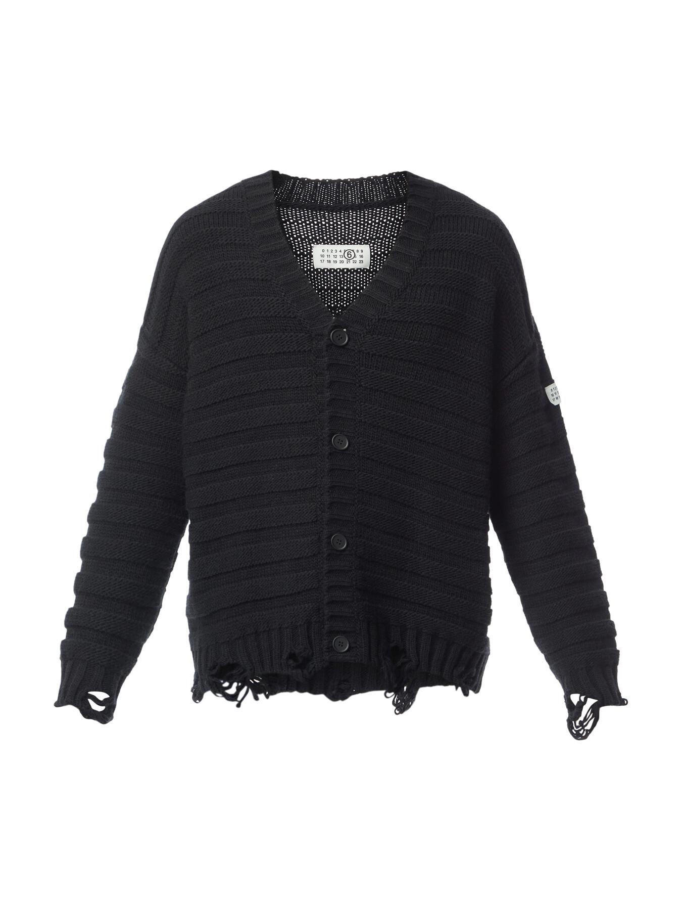 Black knit cardigan sweater best sale