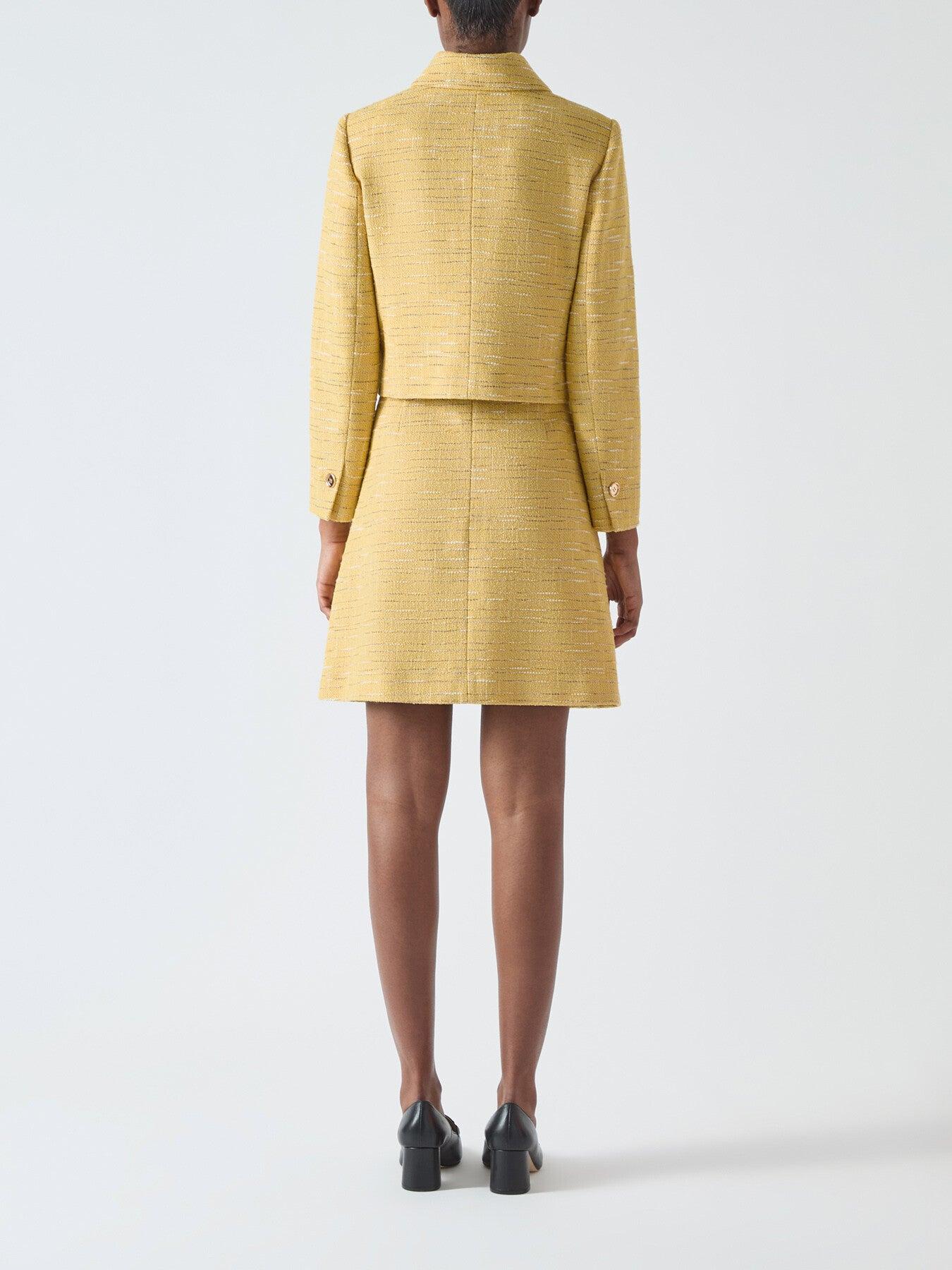 LK Bennett Varley Cotton Blend Tweed Jacket With Pocket Detail in