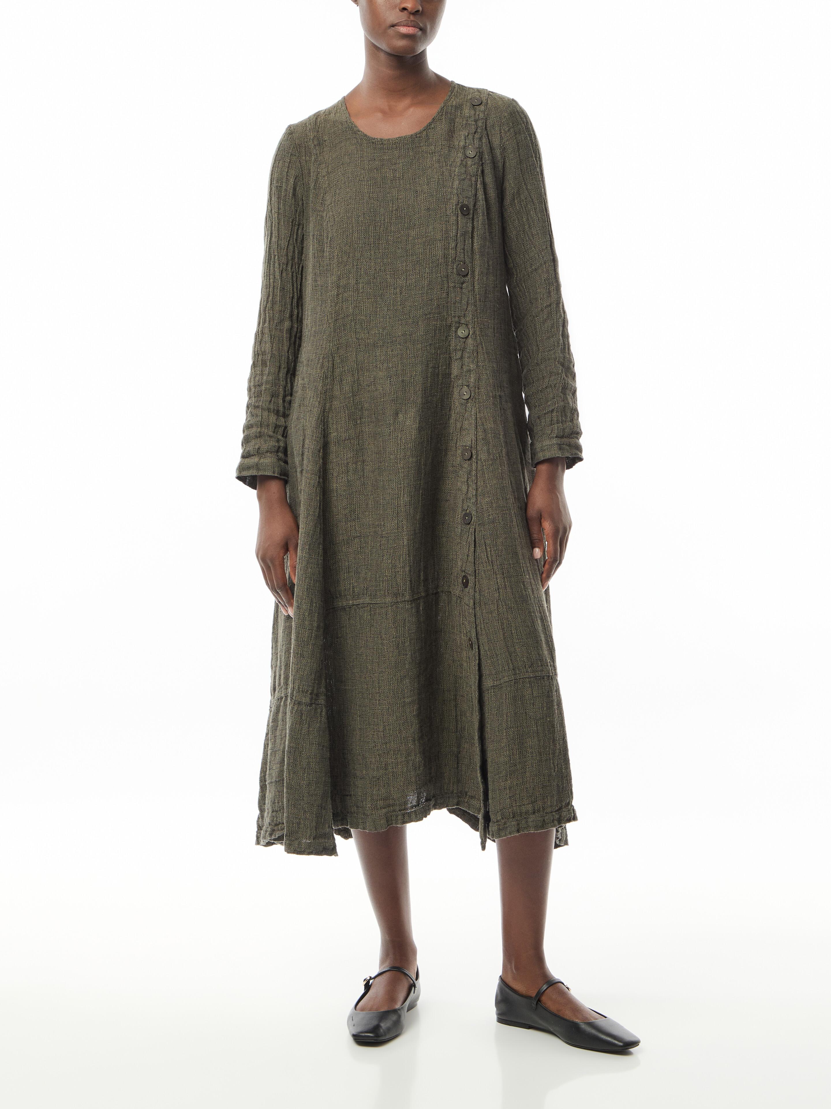 Grizas Women's Button Detail Dress in Green Lyst UK