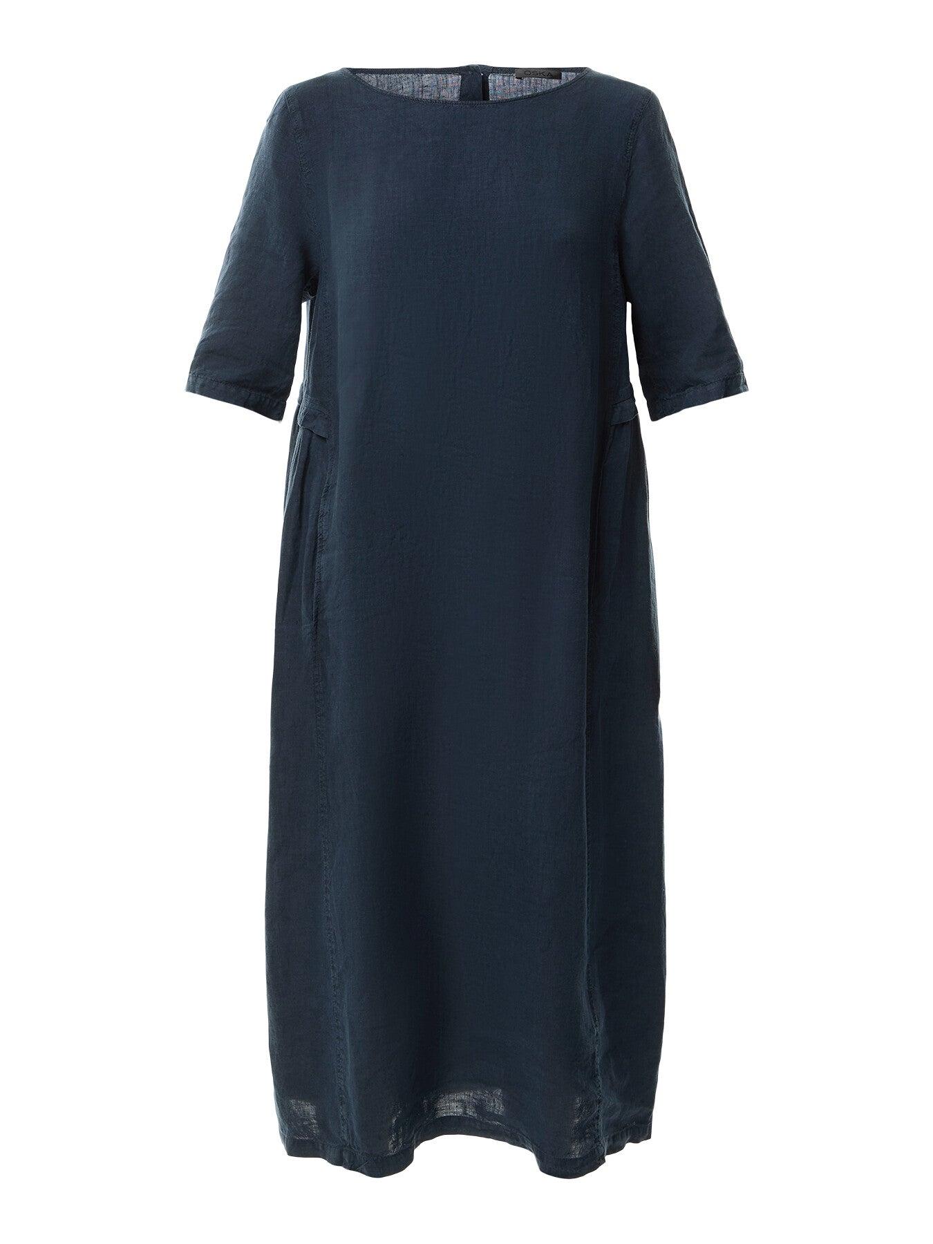 Oska Linen Dress in Blue | Lyst UK