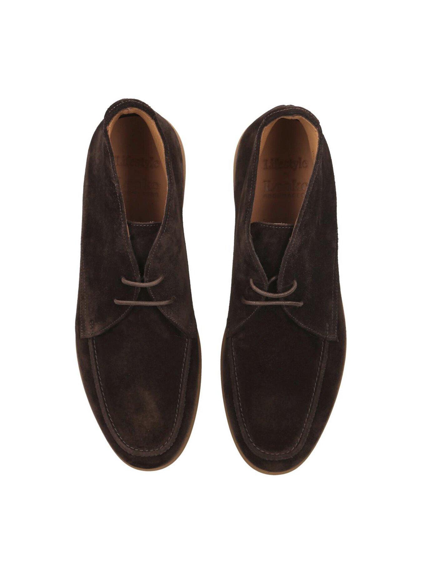 Dark Brown Loake Sahara Desert Boots Loake Sahara Sand Suede Eye