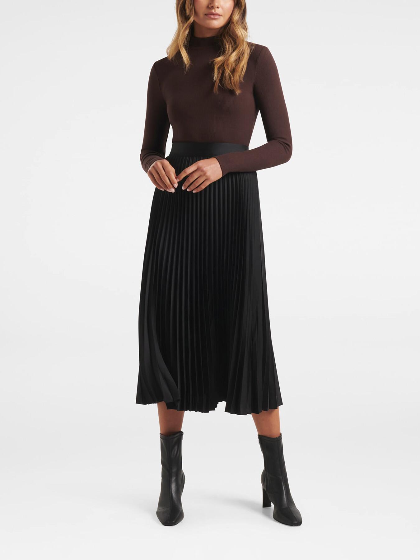 Women's Ester Satin Pleated Skirt