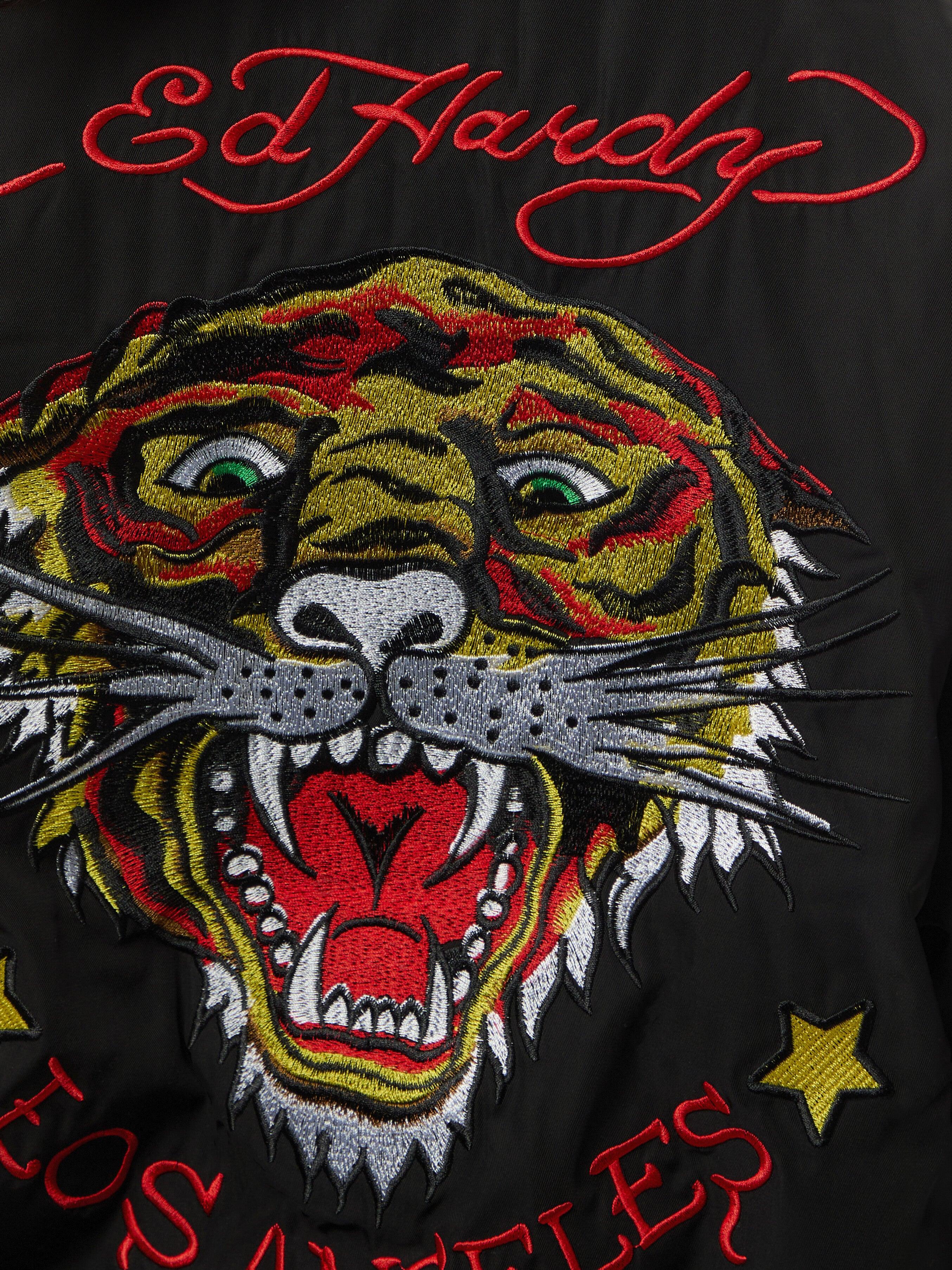 Ed Hardy La-Tiger-Roar Bomber Jacket in Black Lyst UK